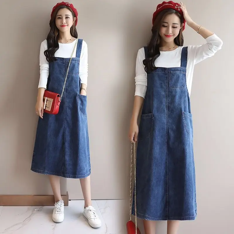 Oversize Fashion Street Skirt 2023 Denim Belt Skirt Women Autumn Sun Skirt Casual Solid High Waist Women's Long Skirt