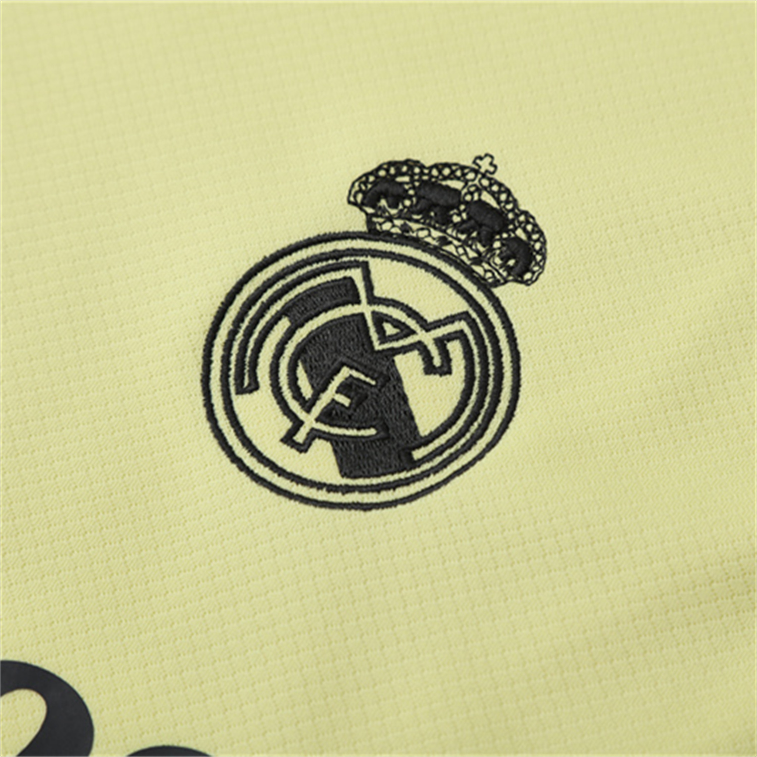 AlphaJersey-Real Madrid 25-26 Kids Short-Sleeve Training Set - Yellow Top and Grey Shorts
