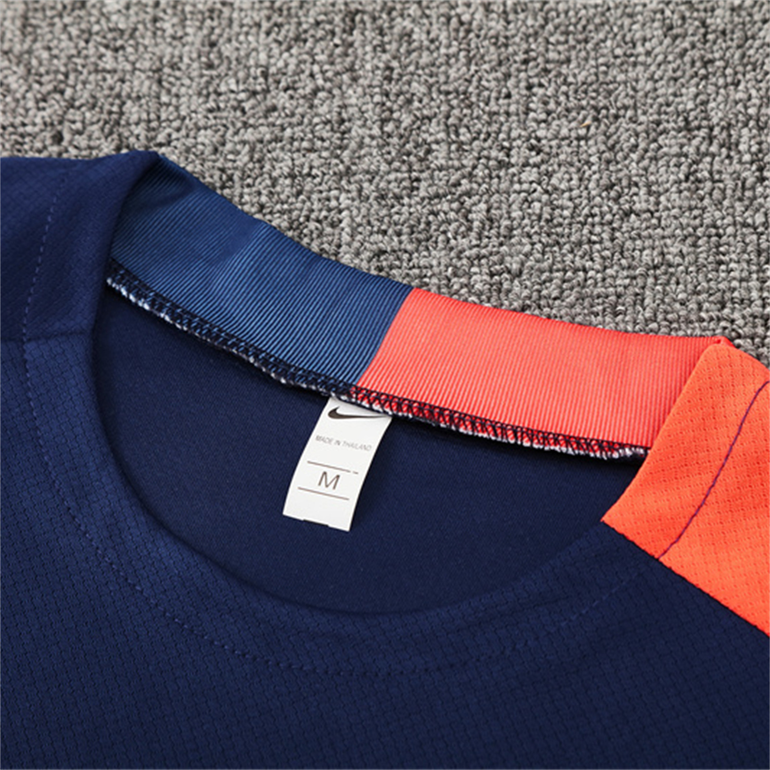 AlphaJersey-Barcelona 25-26 Short-Sleeve Training Set - Royal Blue Top Orange Sponsor & Royal Blue Shorts