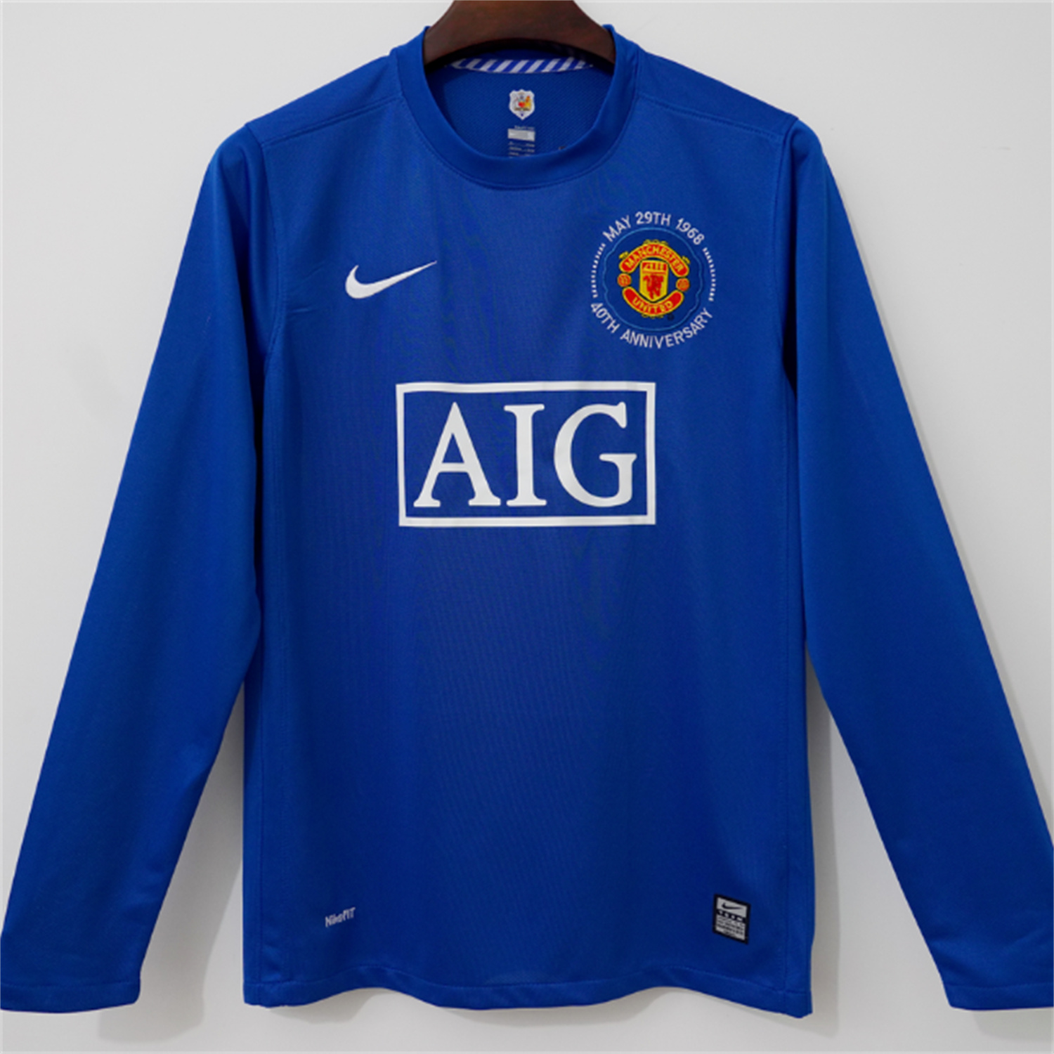 AlphaJersey-Retro Manchester United 08-09 Third 40th Anniversary Long Sleeve Jersey