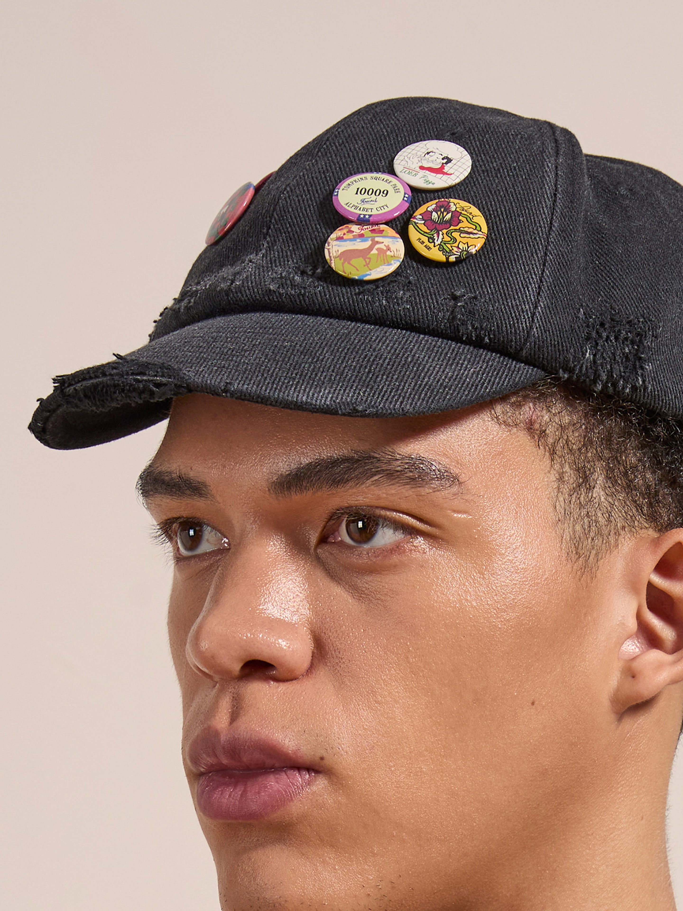 Distressed Pin Cap | Modern Menswear by yycbvcnbmmnbm