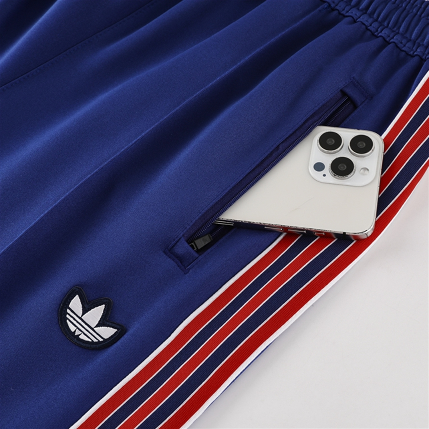 AlphaJersey-Arsenal 25-26 Throwback Trefoil Jacket Training Tracksuit - Royal Blue Jackets & Pants