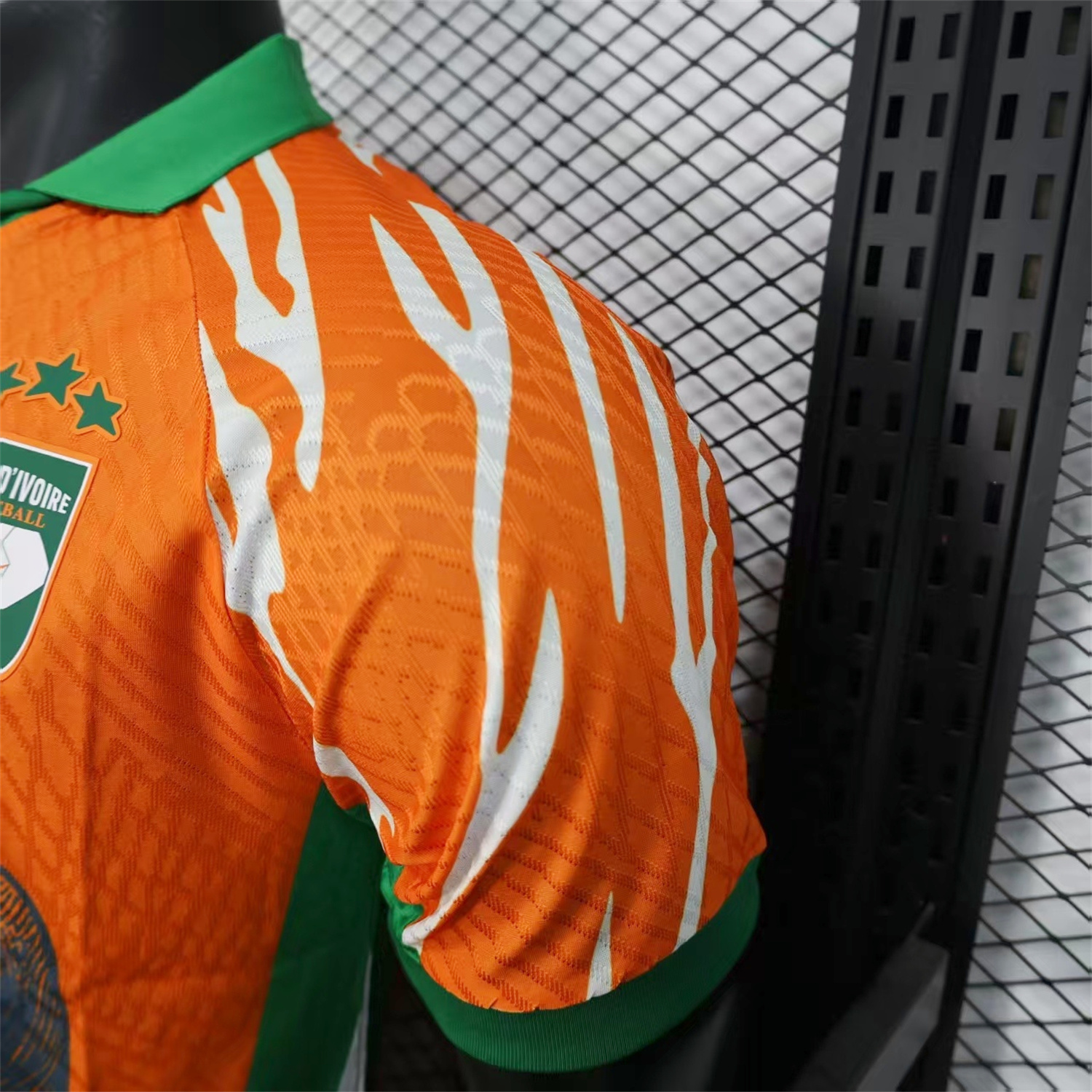 AlphaJersey-Ivory Coast 25-26 Elephant And Kid Orange Jersey - Player Version