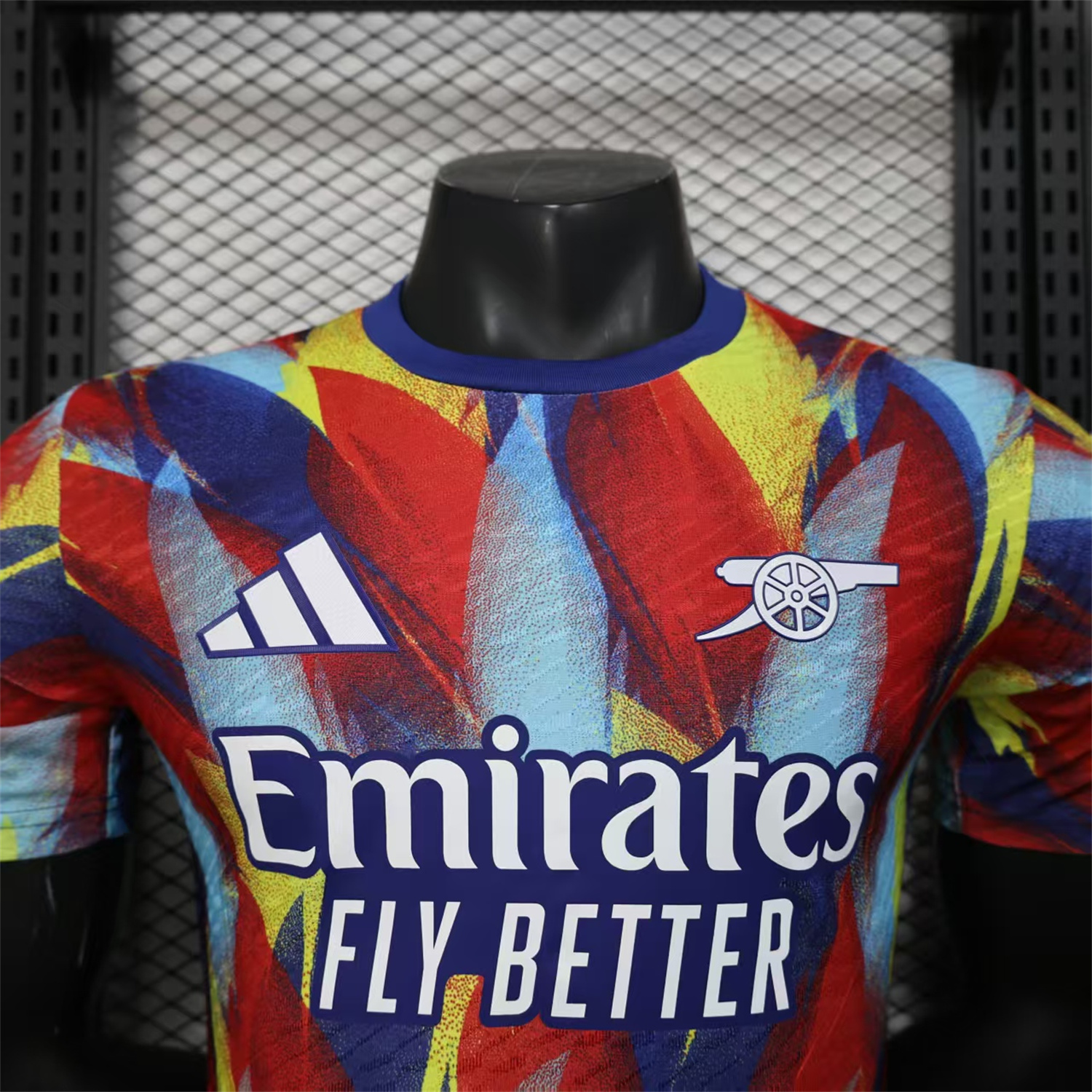 AlphaJersey-Arsenal 25-26 Colorful Flame Graffiti Pre-match Training Jersey - Player Version