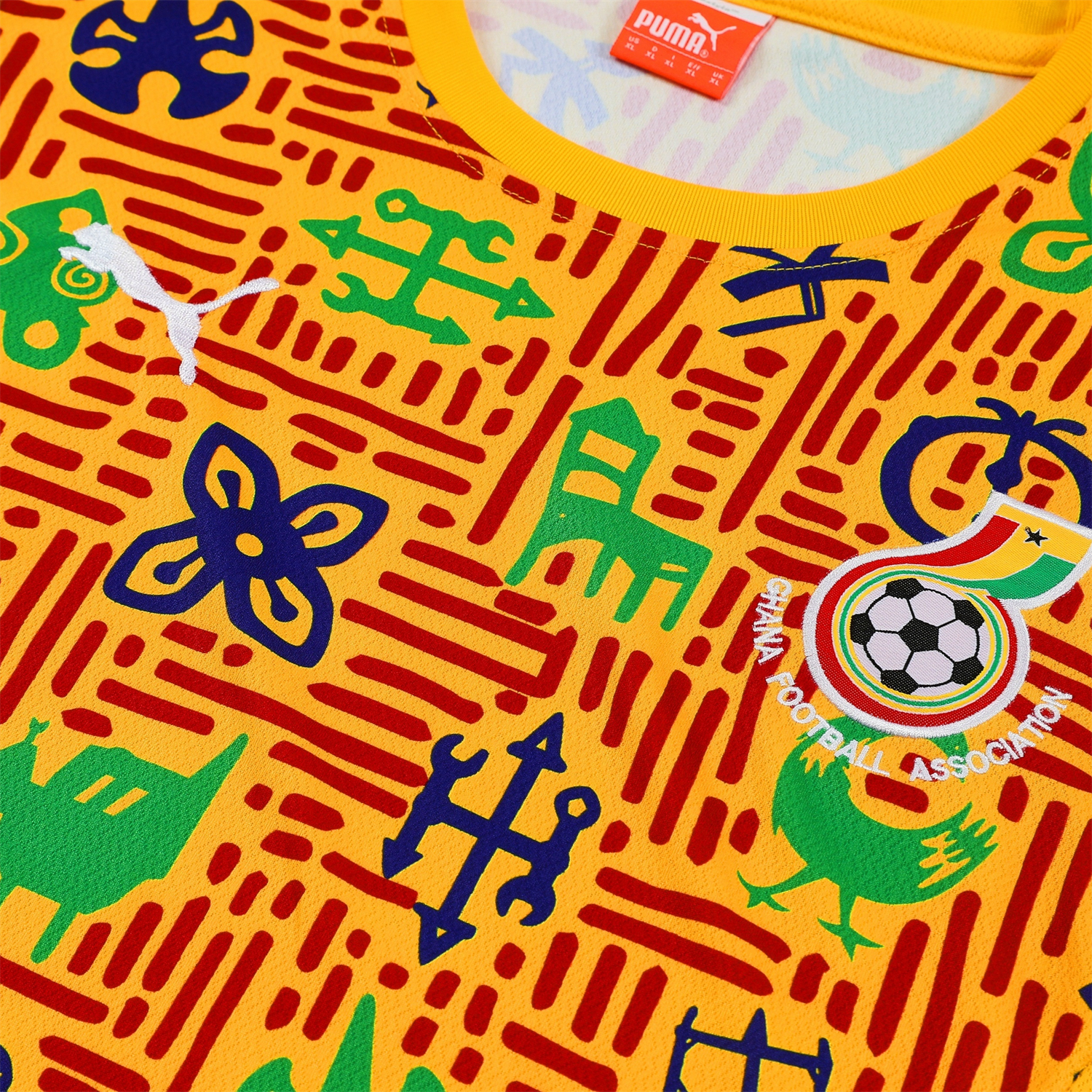 AlphaJersey-Ghana 2026 Vest Training Set - Yellow Vest and Shorts
