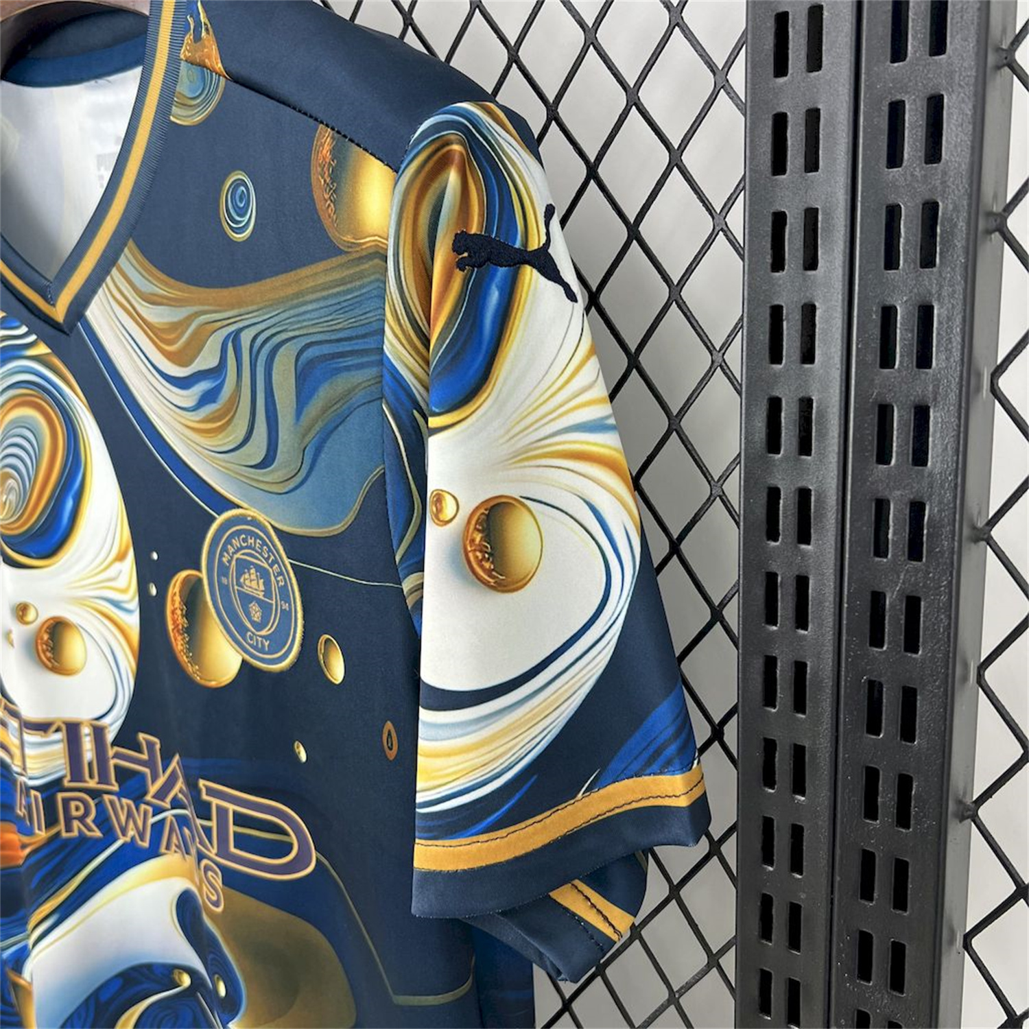 AlphaJersey-Manchester City 25-26 Blue Golden Fan-designed Special Edition Jersey - Fans Version