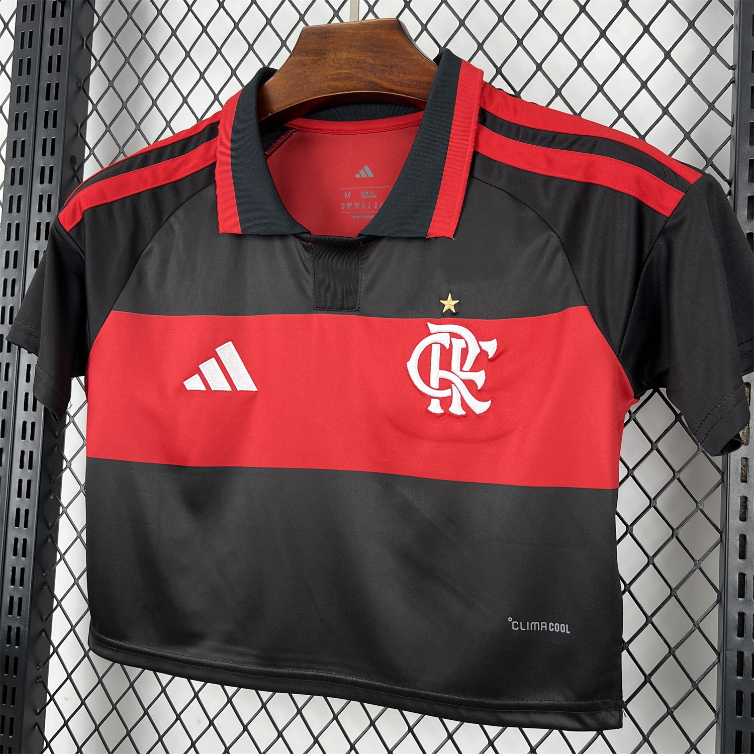 AlphaJersey-Women's Flamengo 26-27 Home Red And Black Cropped Jersey