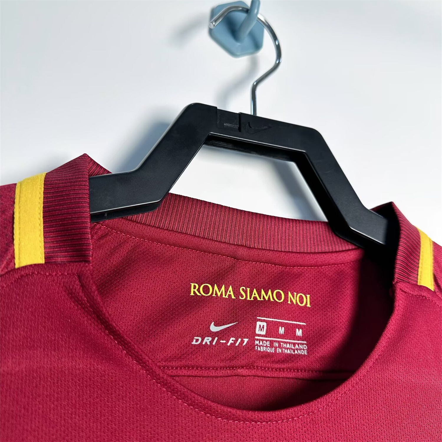 AlphaJersey-Retro Roma 2017-18 Home Long Sleeves Jersey