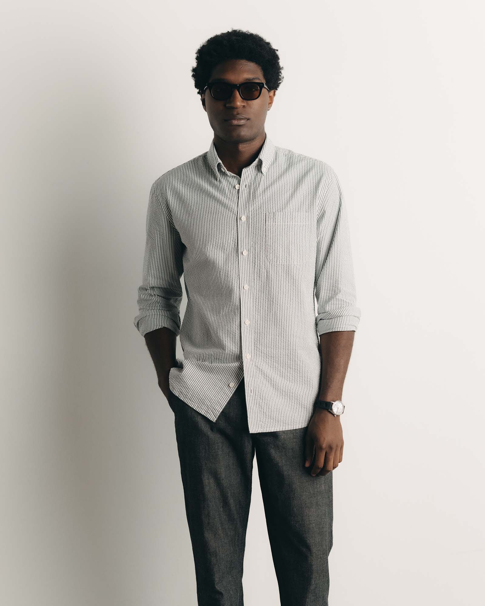 The Jack in Navy Stripe Seersucker | Modern Menswear by yycbvcnbmmnbm