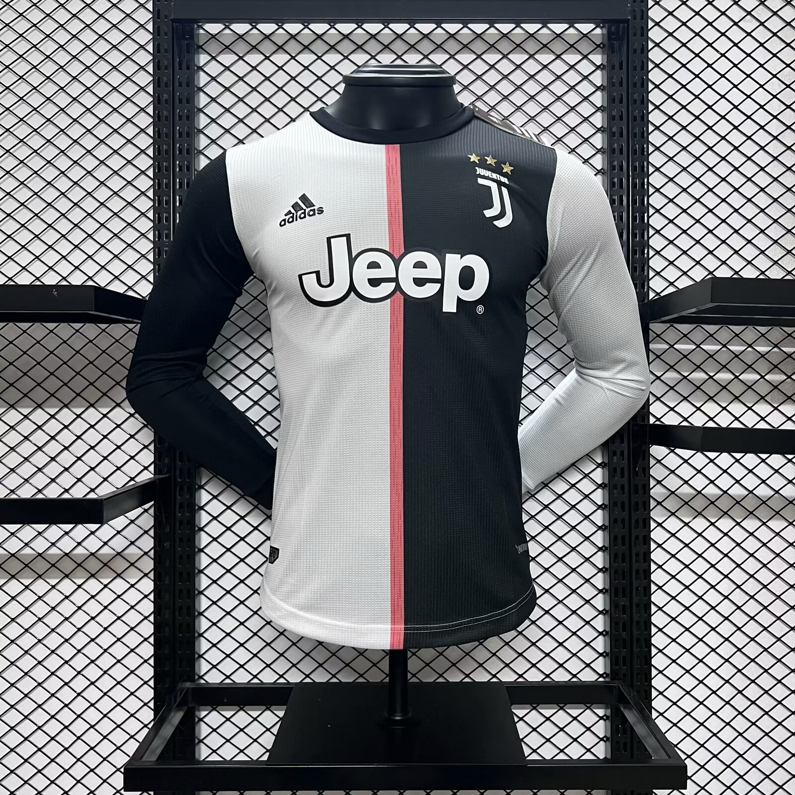AlphaJersey-Retro Juventus 2019-20 Home Stadium Long Sleeve Jersey - Player Version