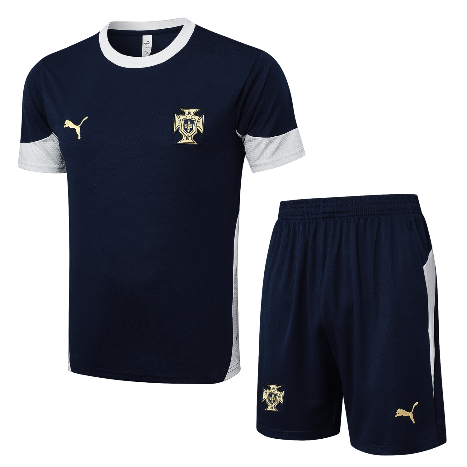 AlphaJersey-Portugal 25-26 Short-Sleeve Training Set - Deep Blue Top and Shorts