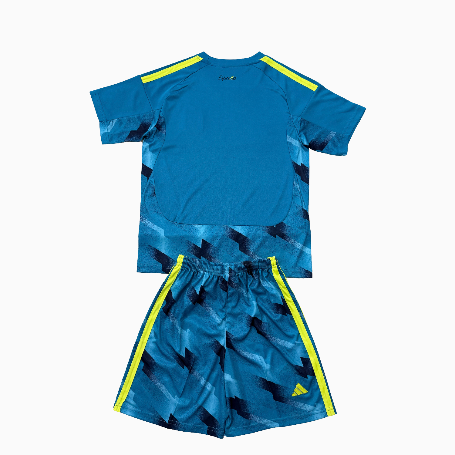 AlphaJersey-Spain 2026 Lake Blue Goalkeeper Men's Adult Jersey Set - Fans Version