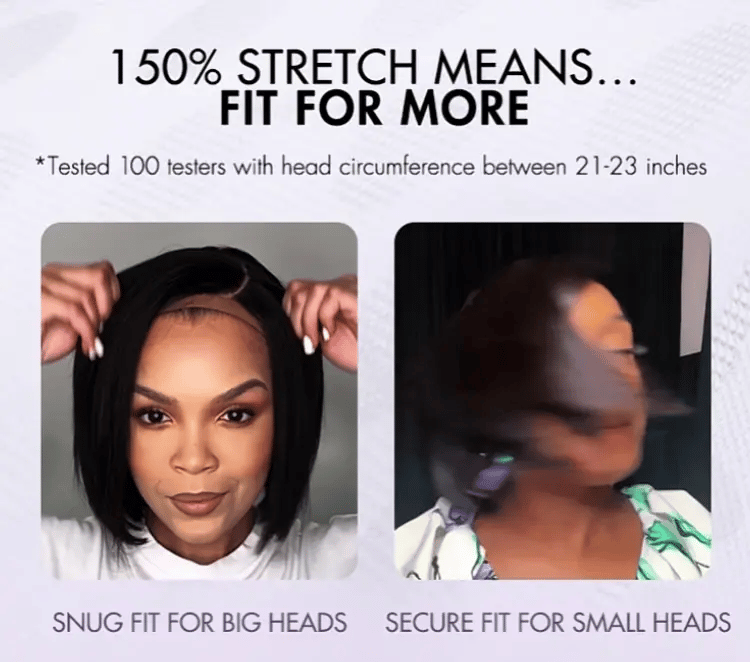 AiryFit™ Scalp Care Wigs -Salt and Pepper Glueless Minimalist HD Lace Bob Wig Pre-Cut Lace - US Only