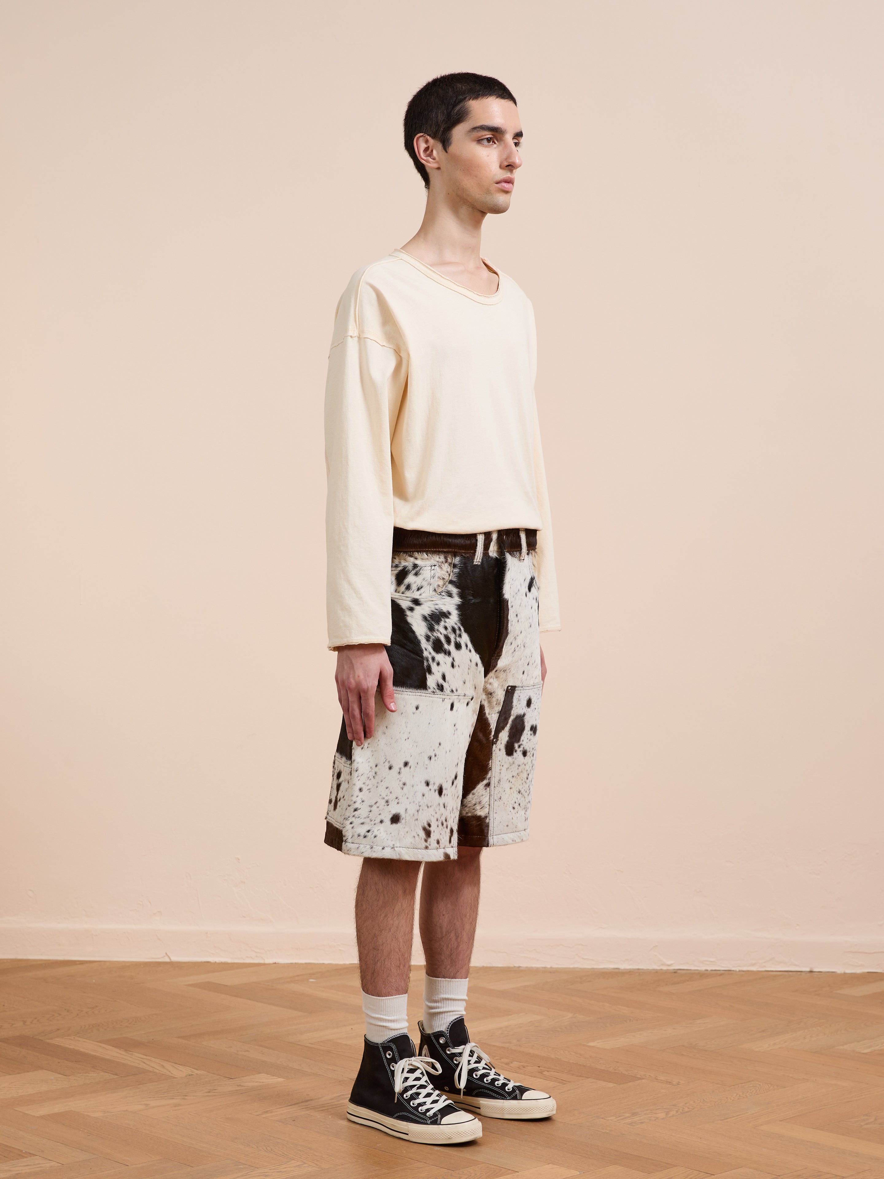 Cowhide Prairie Carpenter Shorts | Modern Menswear by yycbvcnbmmnbm