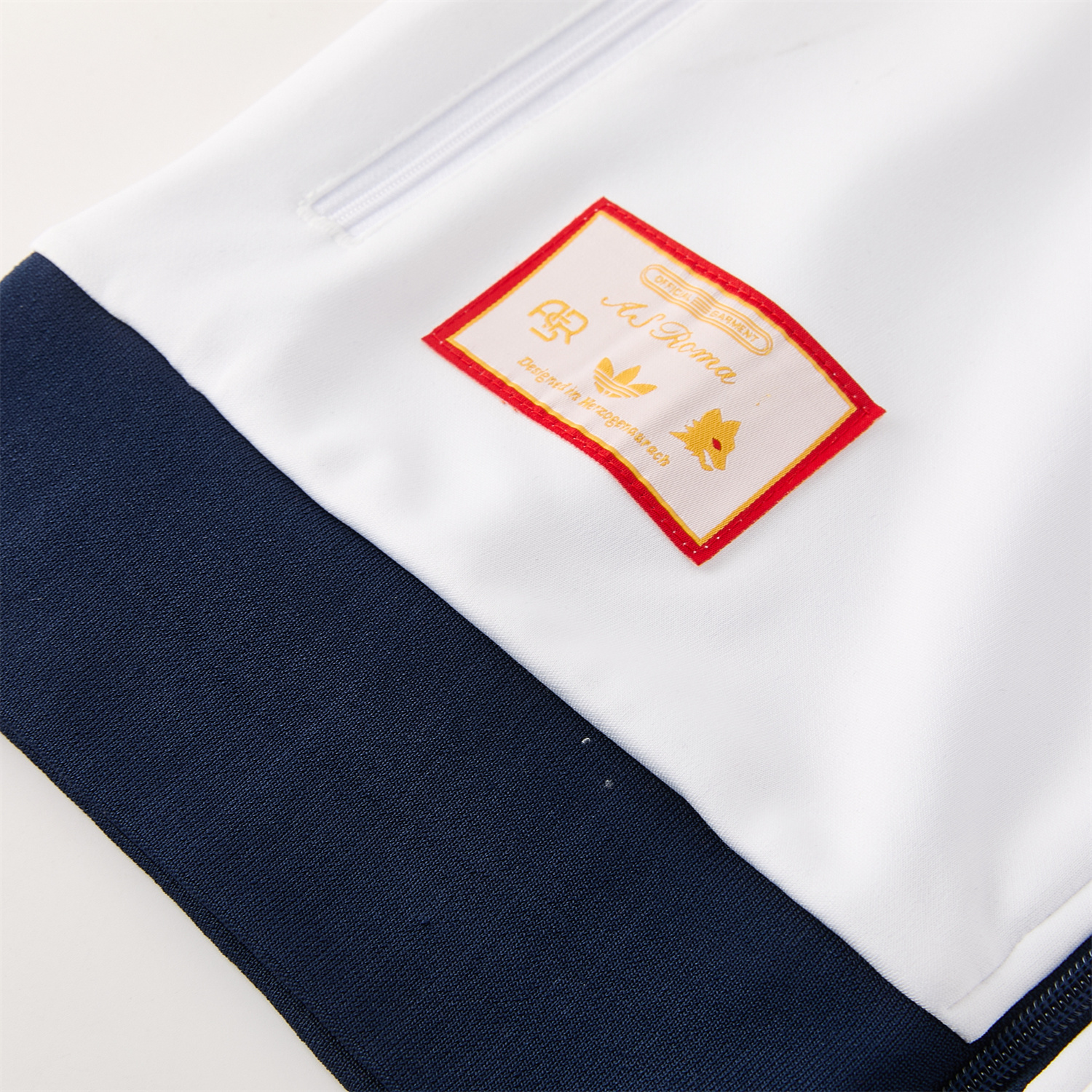 AlphaJersey-AS Roma 25-26 Originals LFSTLR Jacket Training Tracksuit - White Top and Blue Pant