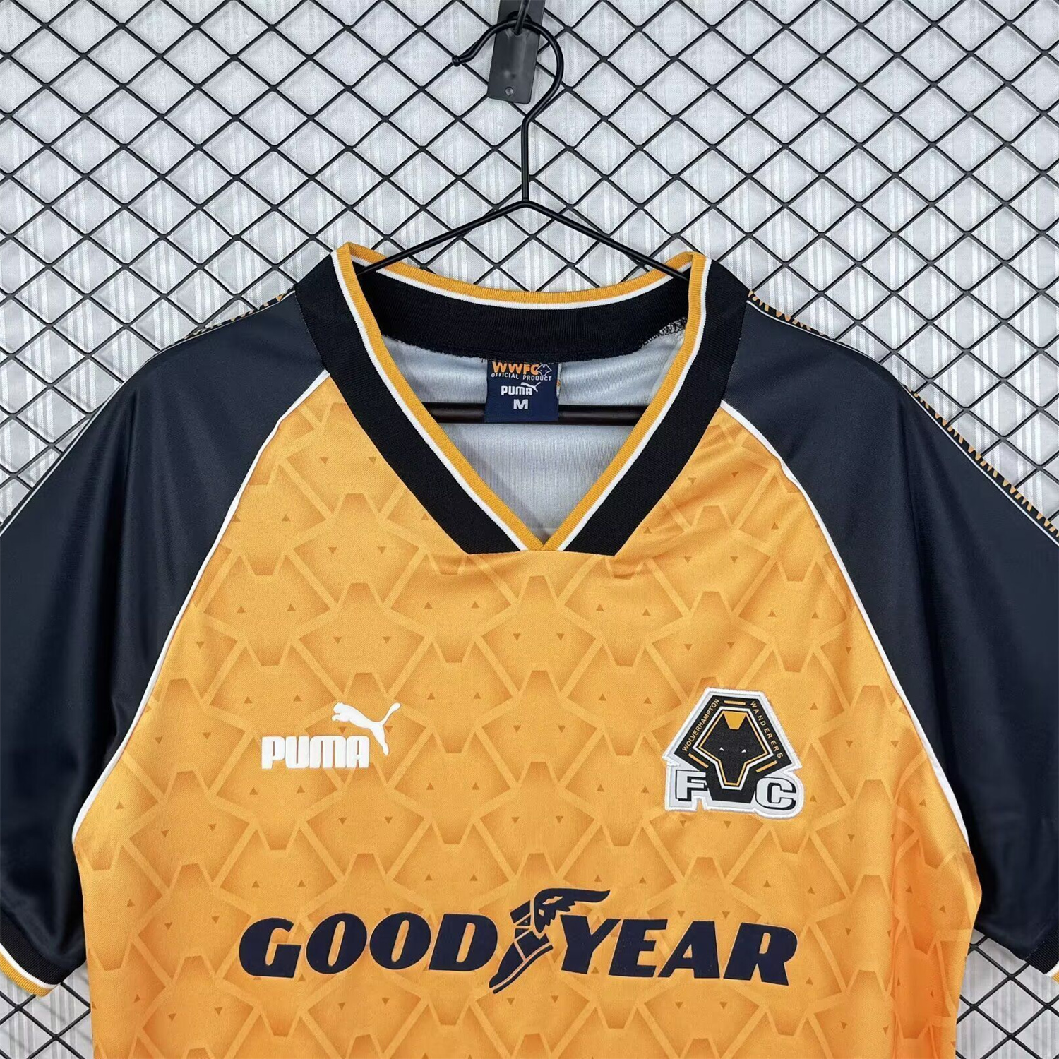 AlphaJersey-Retro Wolverhampton Wanderers Wolves 1996-98 Home Jersey
