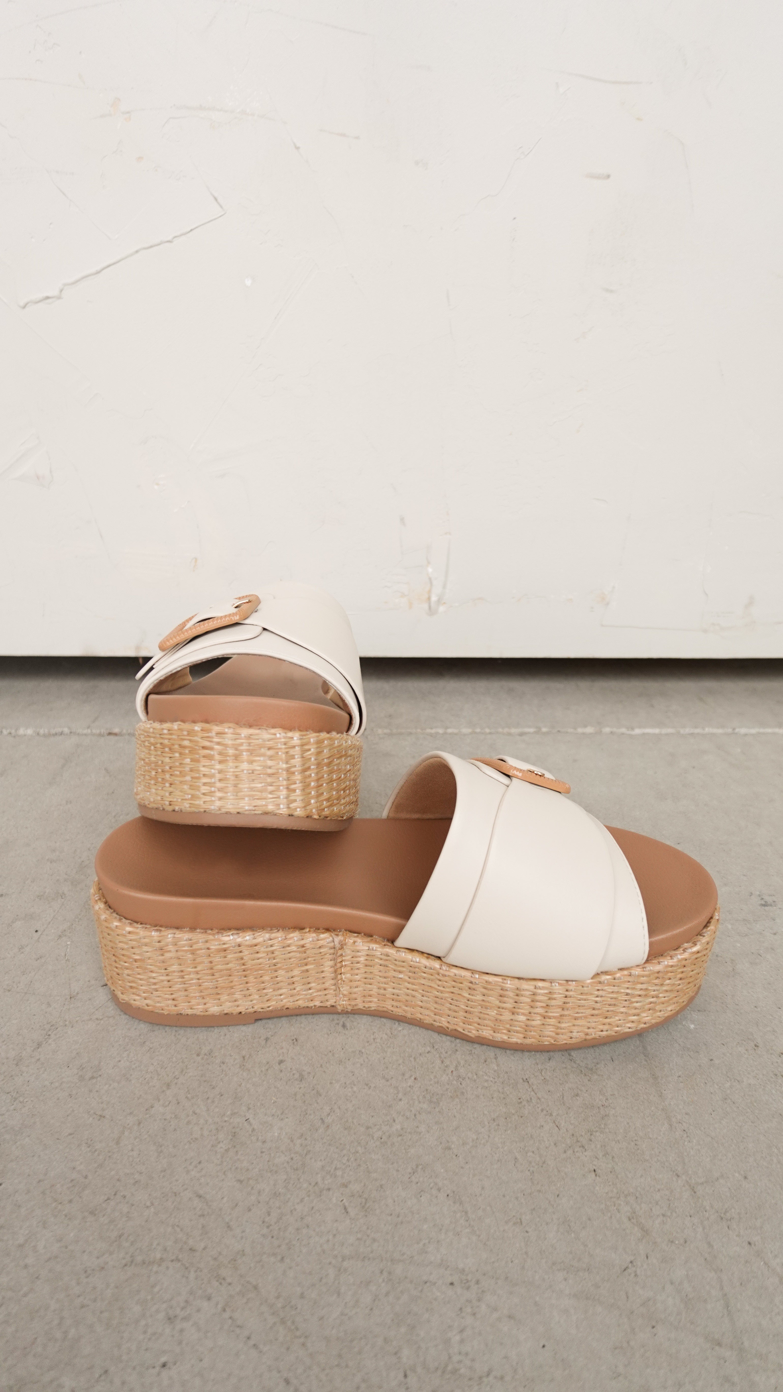 Woven Wedge Slide with Buckle | Elegant Women's Fashion by coolavocek