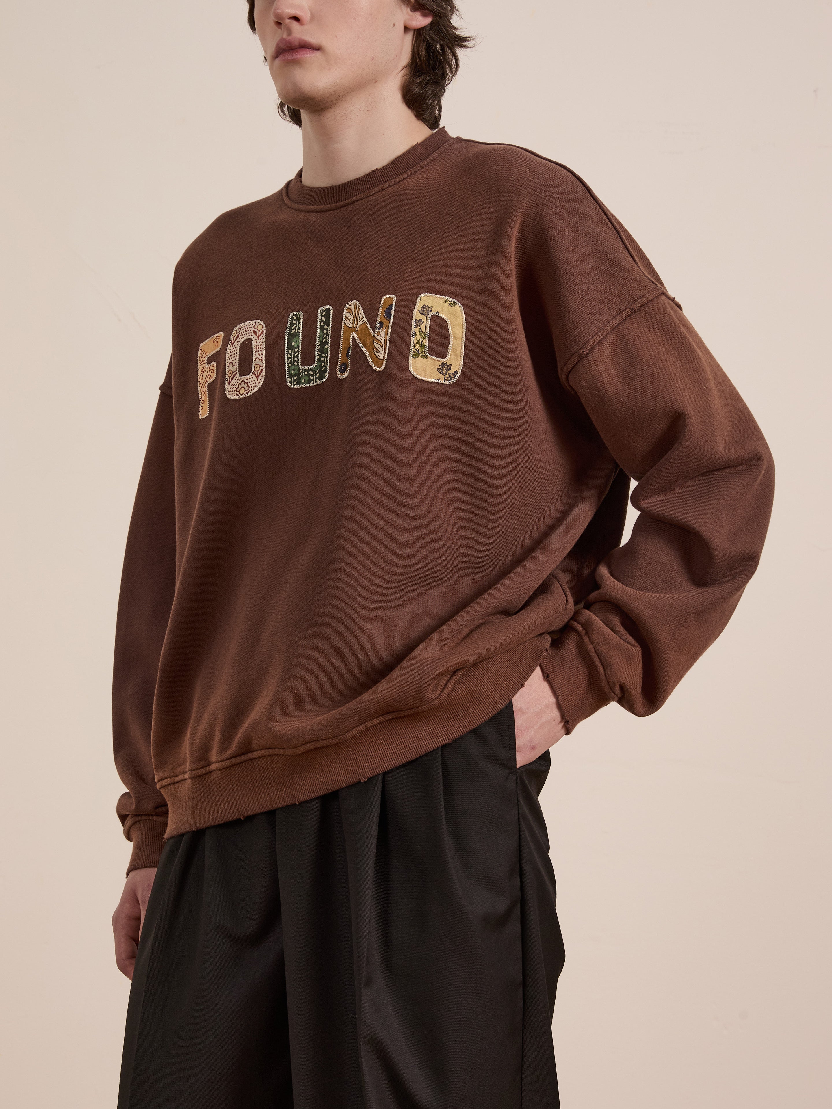 Patterned Logo Crewneck | Modern Menswear by yycbvcnbmmnbm