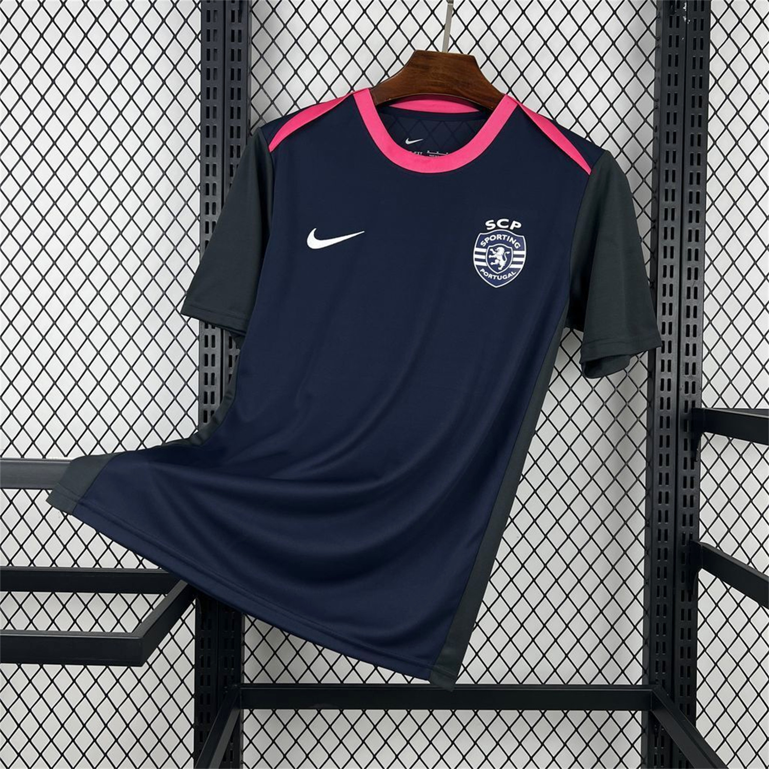 AlphaJersey-Sporting CP 25-26 Deep Blue Pre-Match Training Jersey - Fans Version