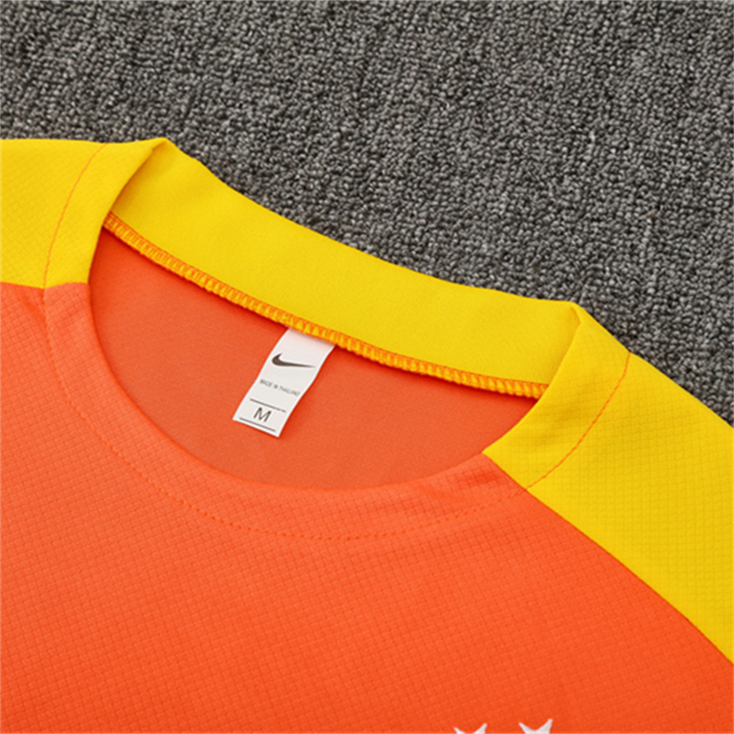 AlphaJersey-Brazil 25-26 Kids Short-Sleeve Training Set - Orange Top & Black Shorts