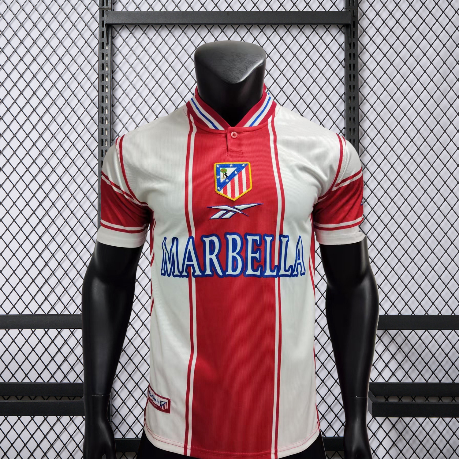 AlphaJersey-Retro Atletico Madrid 99-00 Home Jersey - Player Version