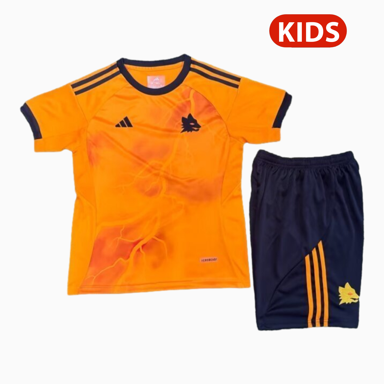 AlphaJersey-AS Roma 25-26 Away Unsponsored Kids Kit