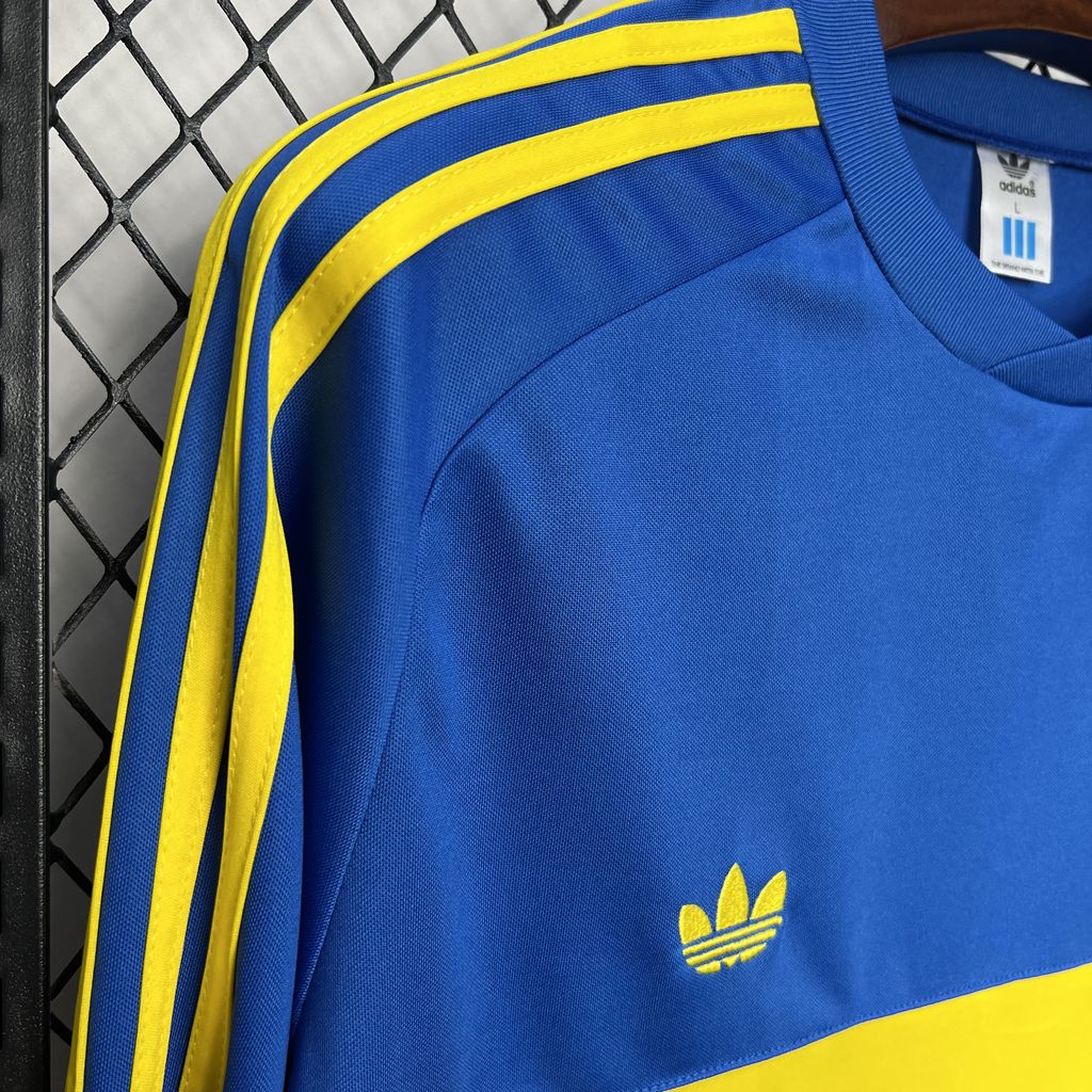 AlphaJersey-Retro Boca Juniors 1981-82 Home Long Sleeve Jersey