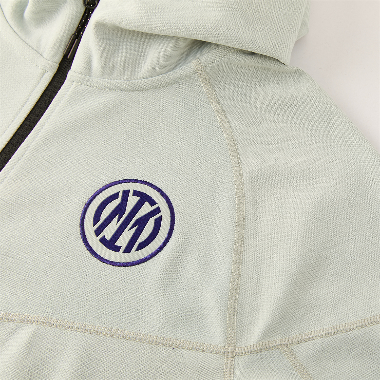 AlphaJersey-Inter Milan 25-26 Hooded Windbreaker Training Set - Grey Green Top & Pants