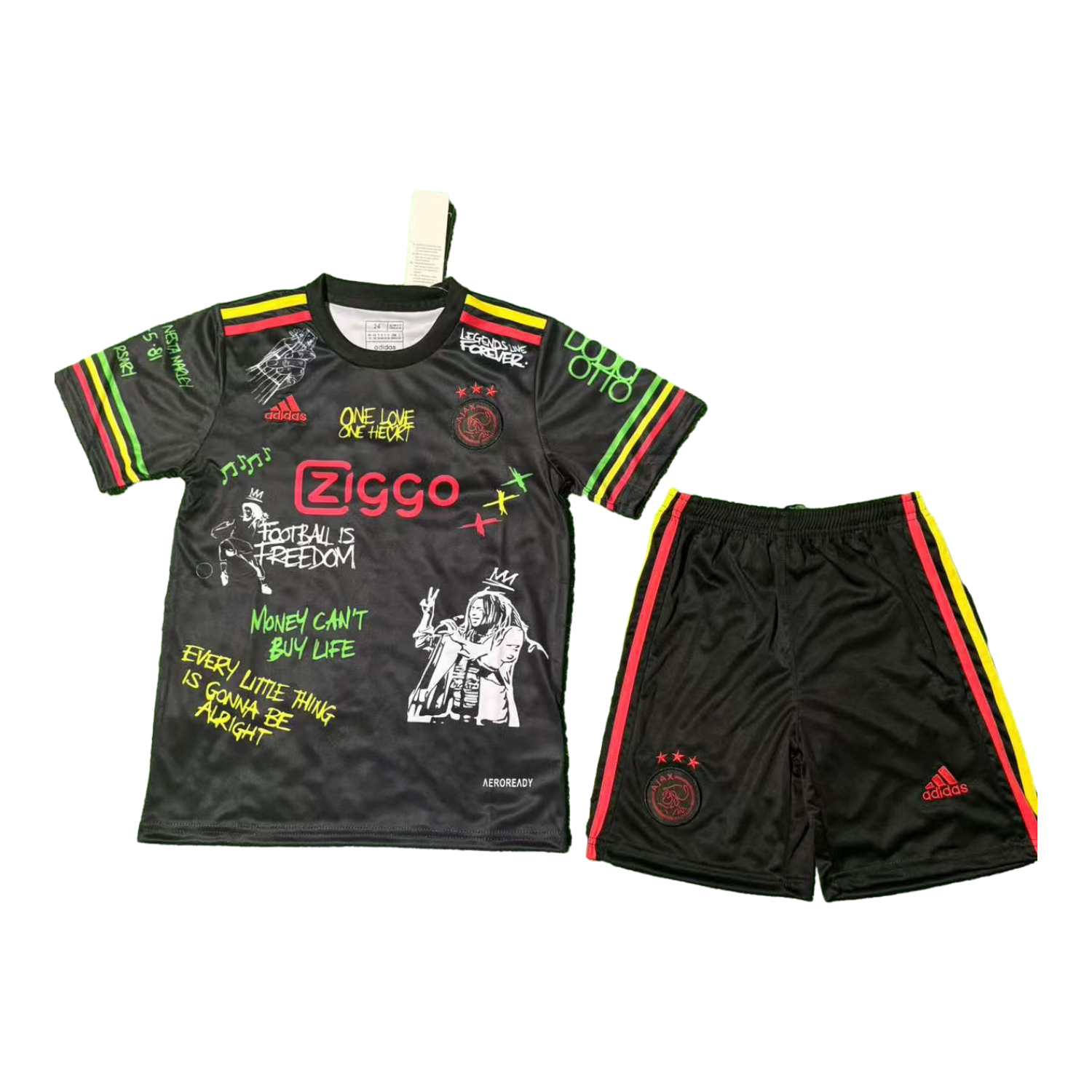 AlphaJersey-Ajax x B-O-B Marly 25-26 Black Special Kids Kit