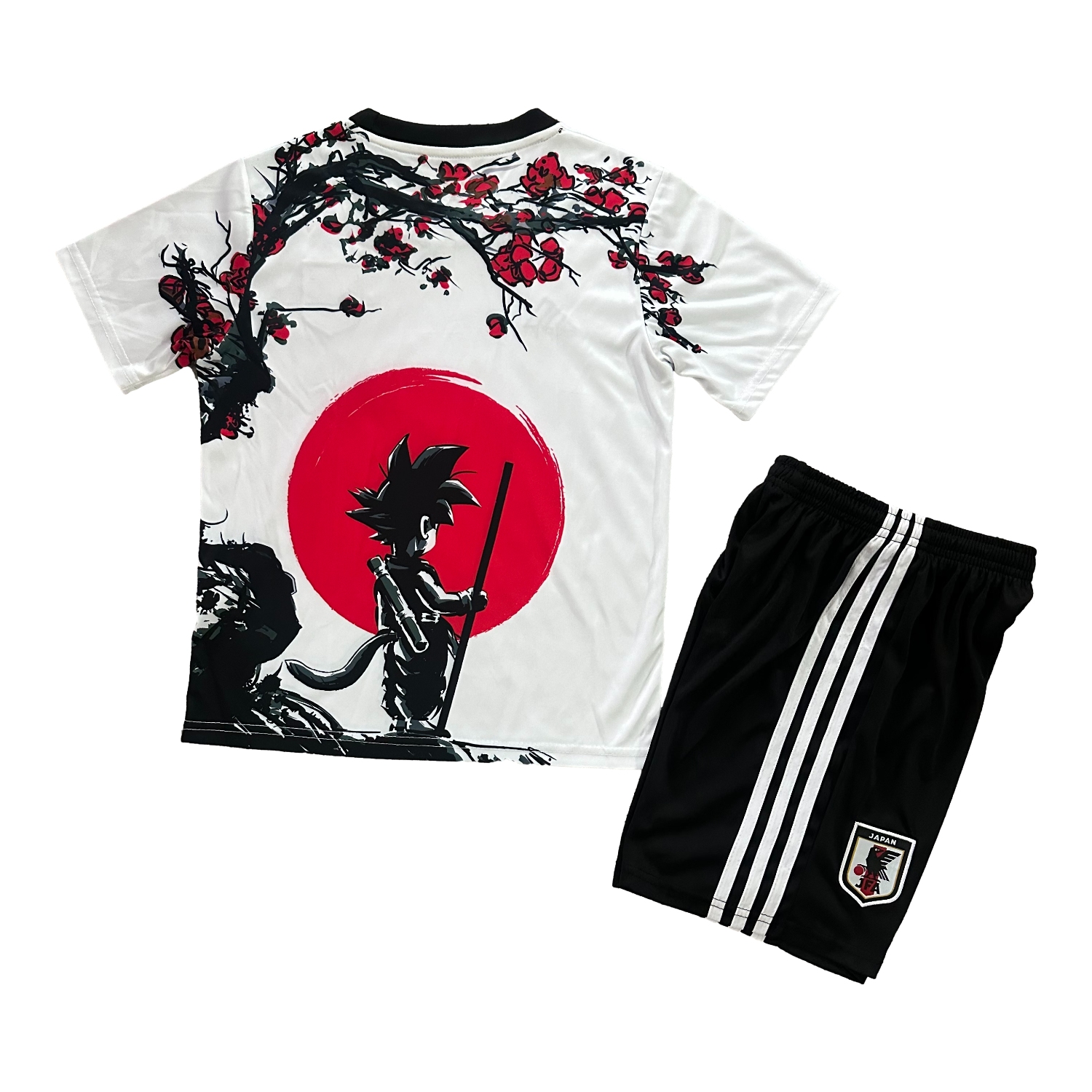 AlphaJersey-Japan 25-26 Little Son Goku At Sunset White Special Kids Kit