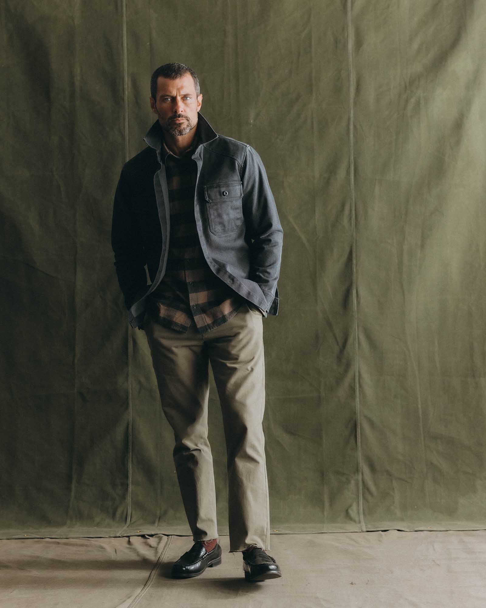 The Shop Shirt in Coal Chipped Canvas | Modern Menswear by yycbvcnbmmnbm