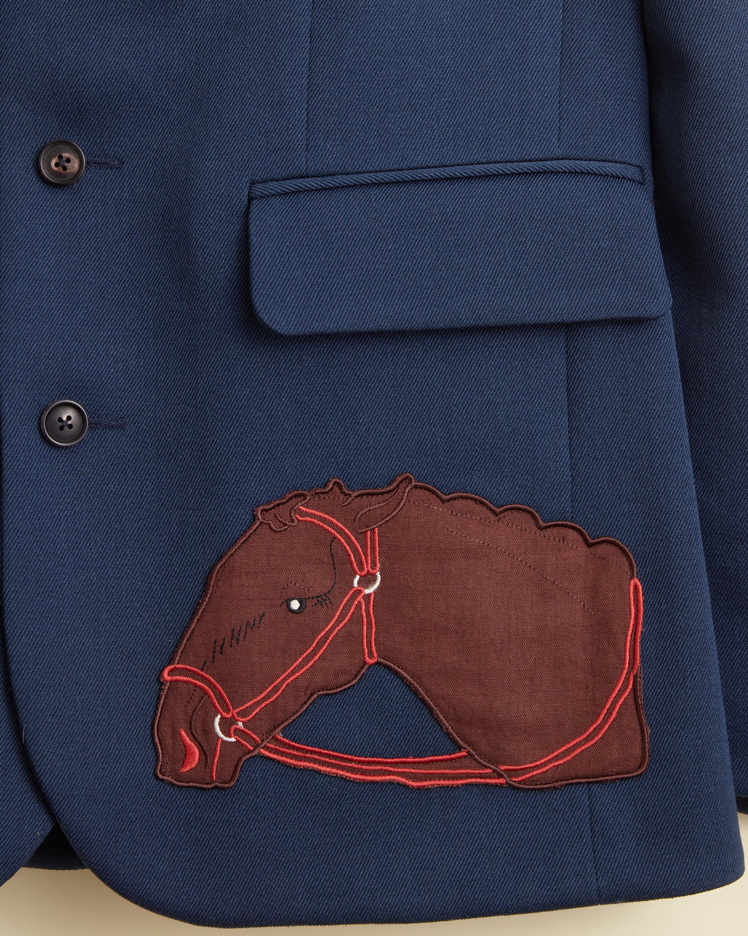 Pony Appliqué Suit Jacket | Modern Menswear by yycbvcnbmmnbm