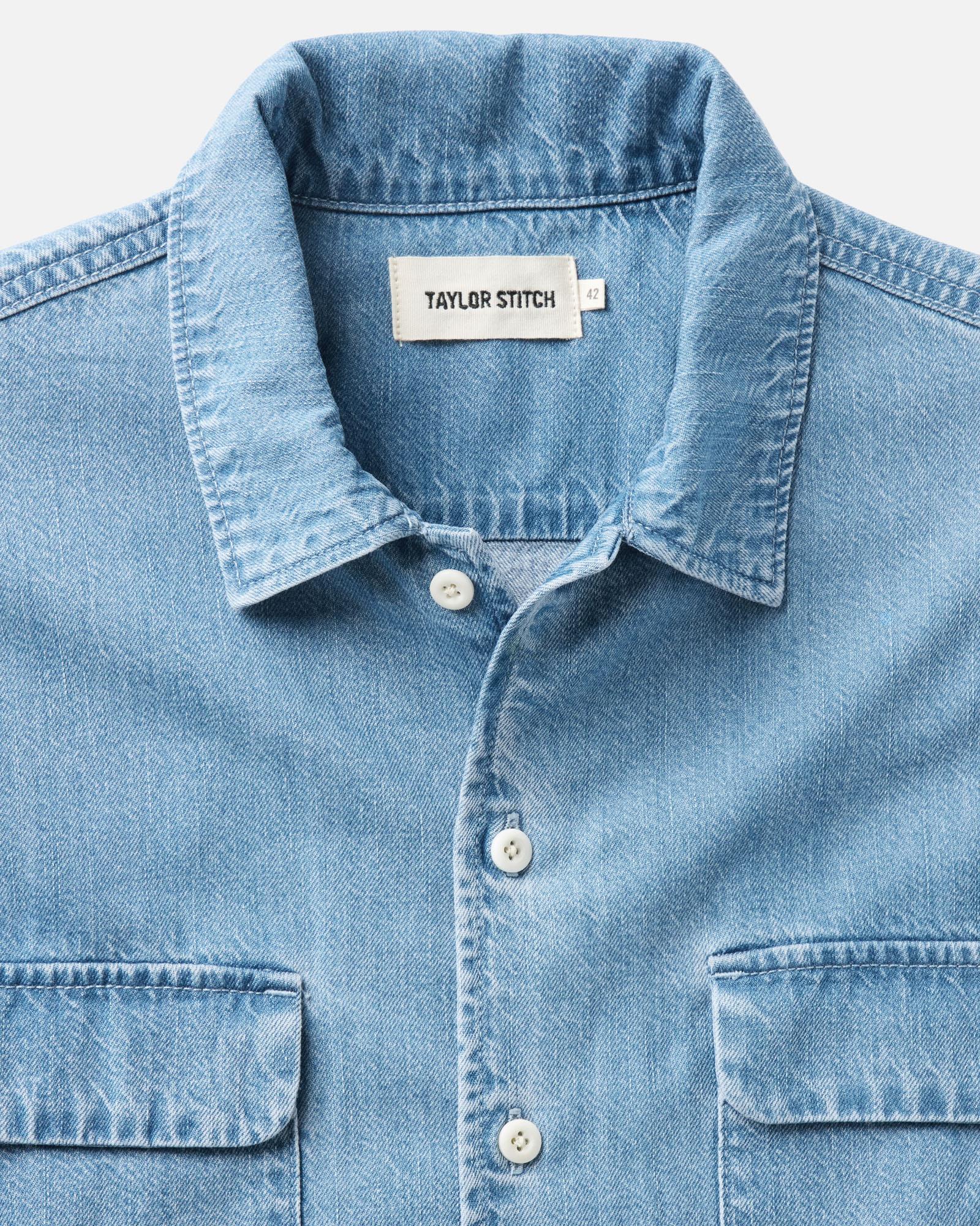 The Shore Shirt in Washed Indigo Twill | Modern Menswear by yycbvcnbmmnbm