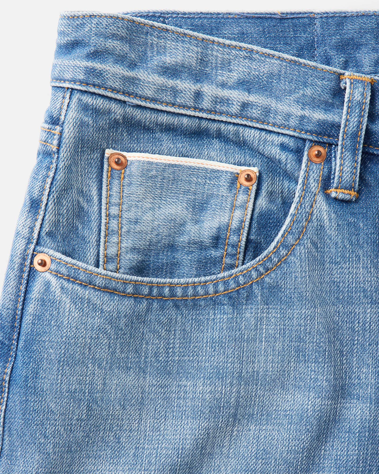 The Straight Jean in Light Wash Organic Selvedge | Modern Menswear by yycbvcnbmmnbm