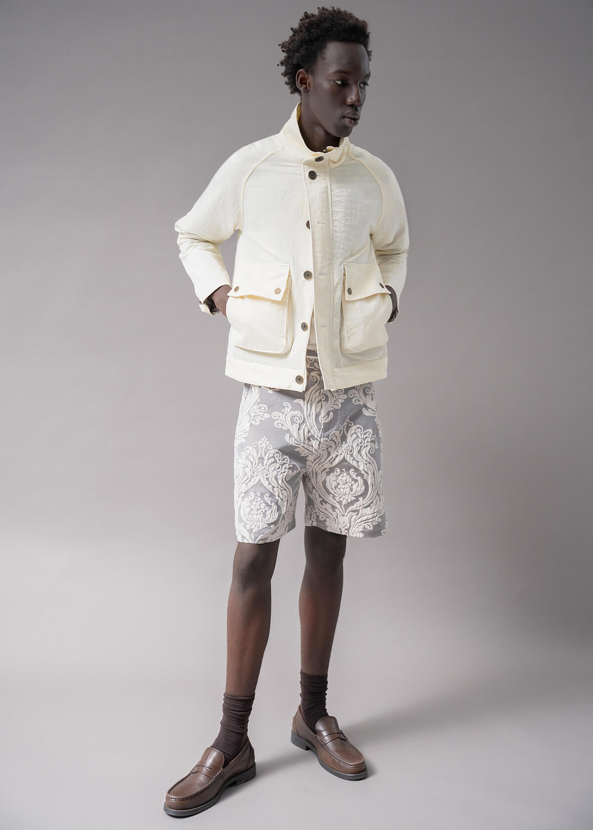 Reversible Hand Loom Jacquard Jkt | Modern Menswear by yycbvcnbmmnbm