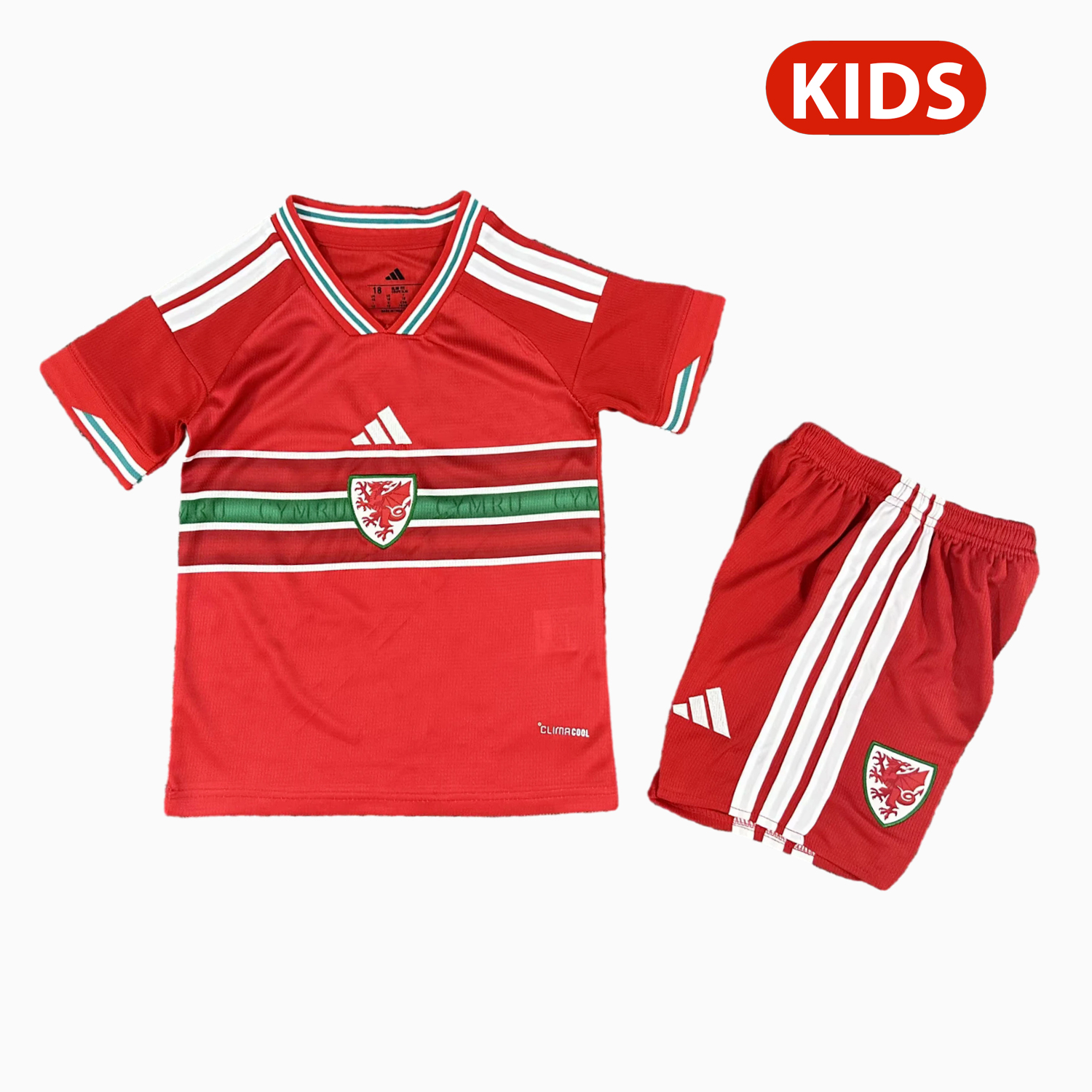 AlphaJersey-Wales 2026 Home Kids Kit