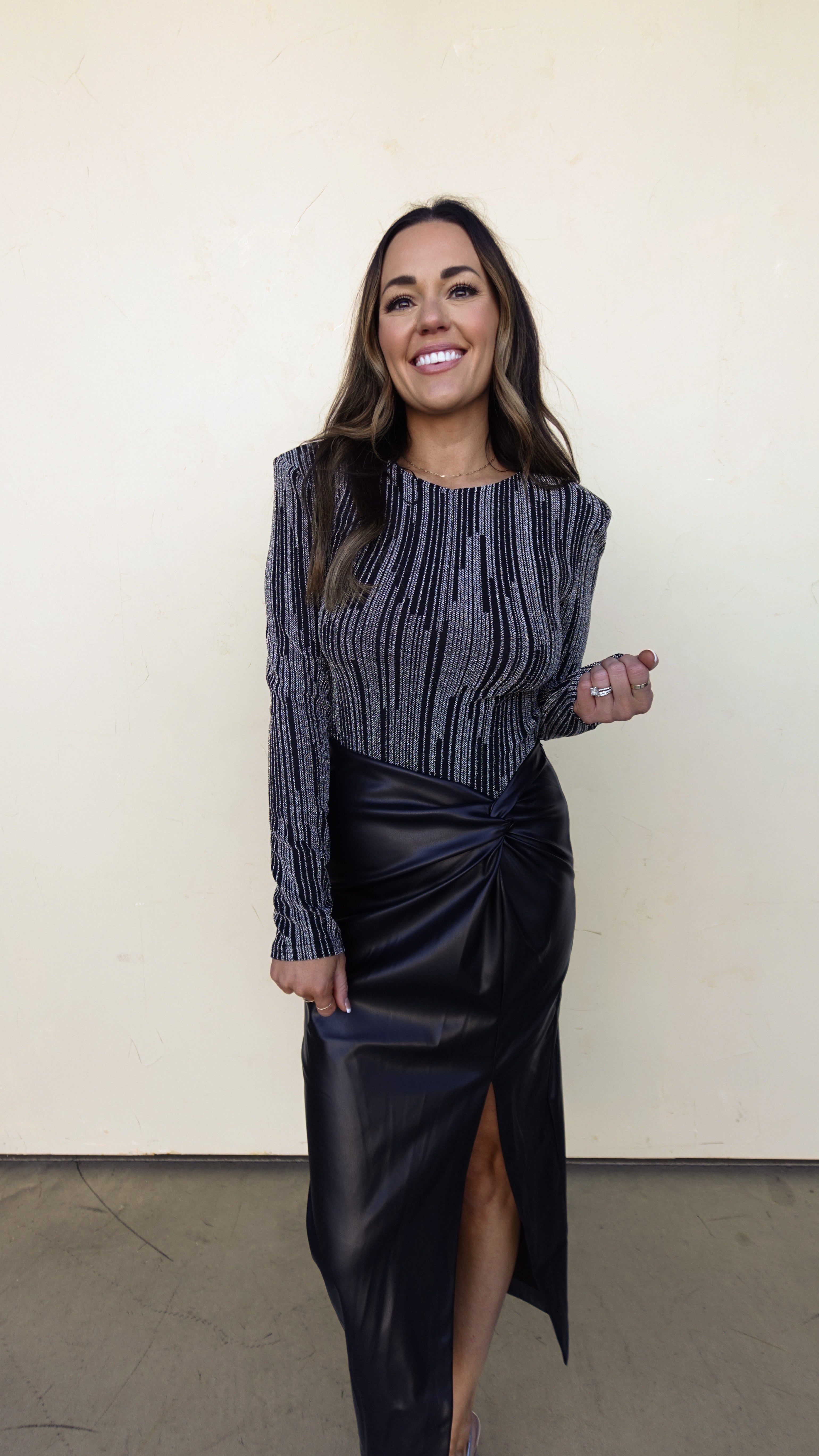 Black/Silver Sparkle Bodysuit | Elegant Women's Fashion by coolavocek