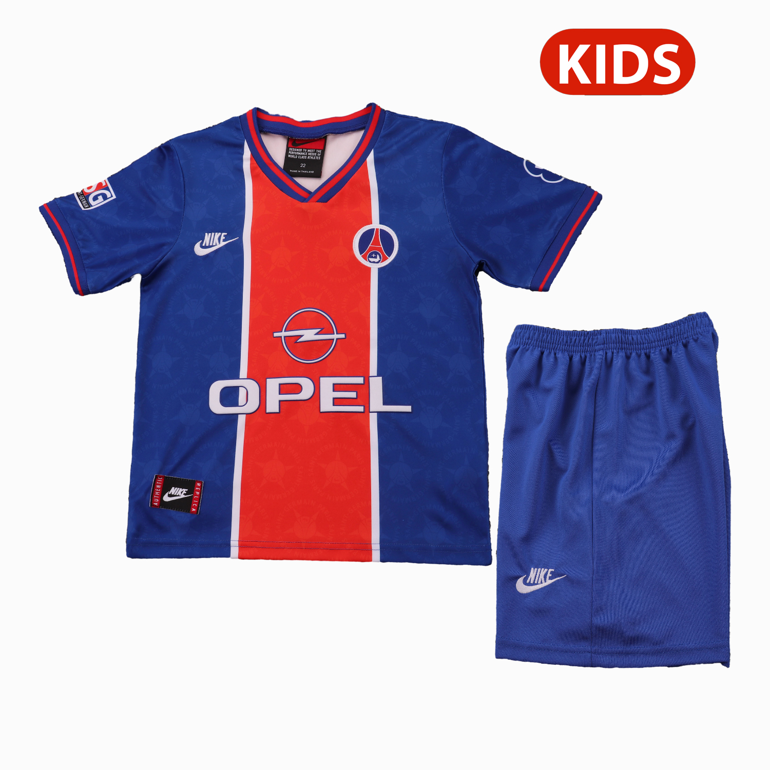 AlphaJersey-Retro Paris Saint-Germain PSG 1995-96 Home Kids Kit