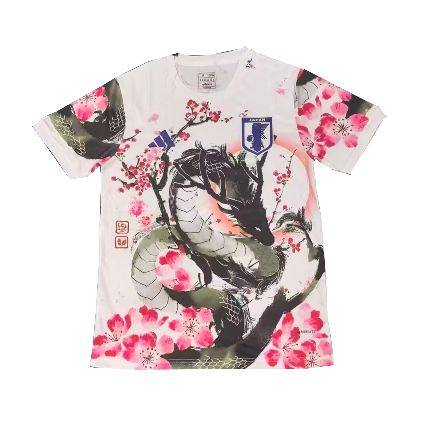 AlphaJersey-Japan 25-26 Cherry Blossom Ink Painting Black Dragon Special Jersey - Fans Version