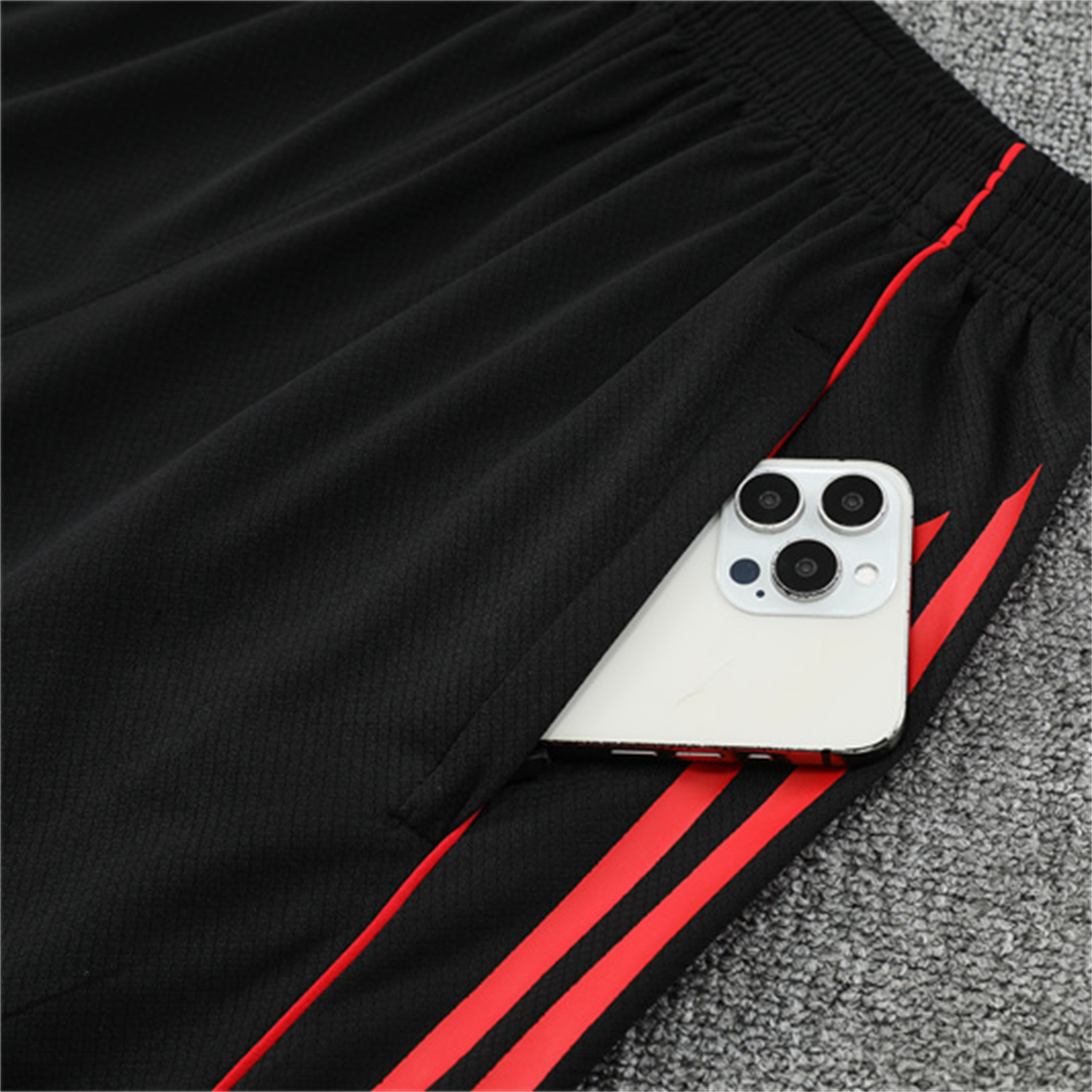 AlphaJersey-Ajax 25-26 Short-Sleeve Training Set - Black Top and Black Shorts