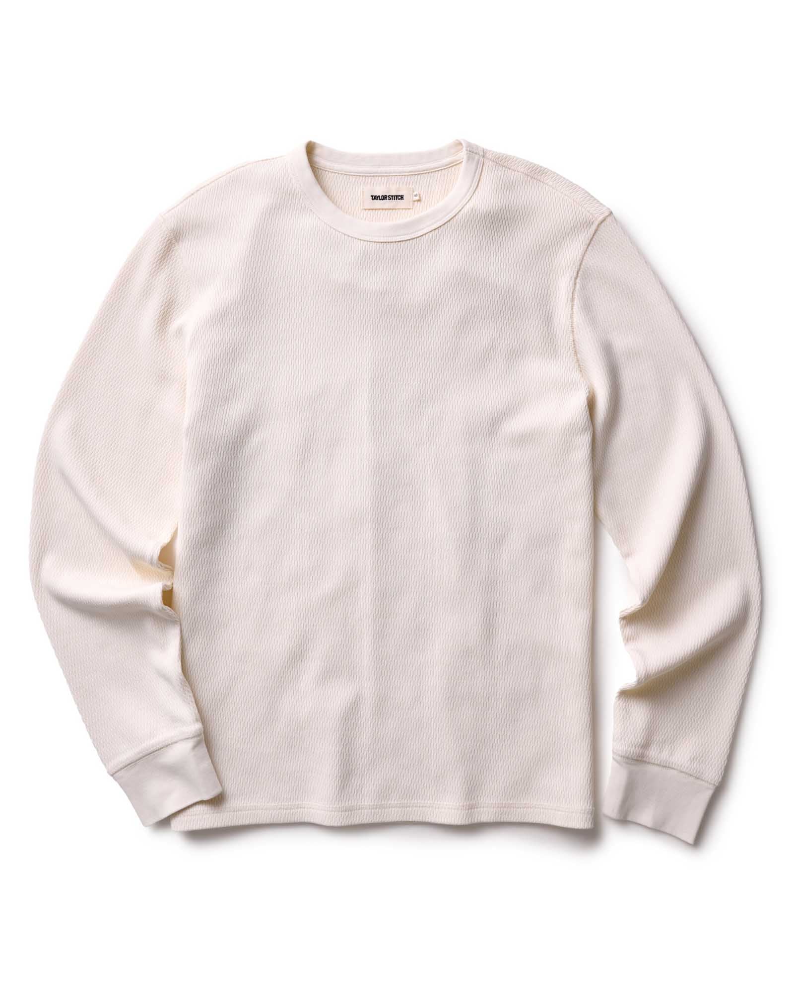 The Organic Cotton Crew in Vintage White Waffle | Modern Menswear by yycbvcnbmmnbm