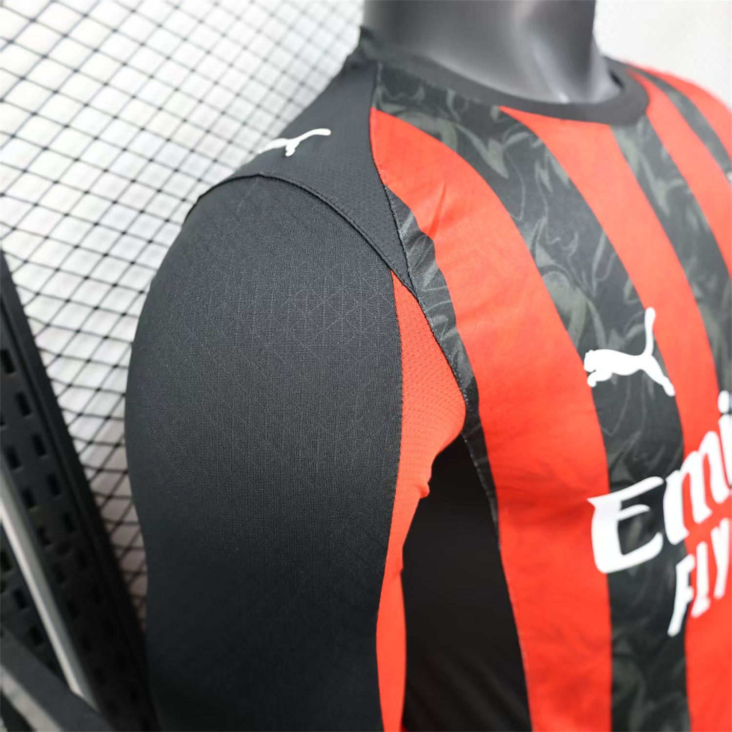 AlphaJersey-AC Milan 25-26 Home Long Sleeves Jersey - Player Version