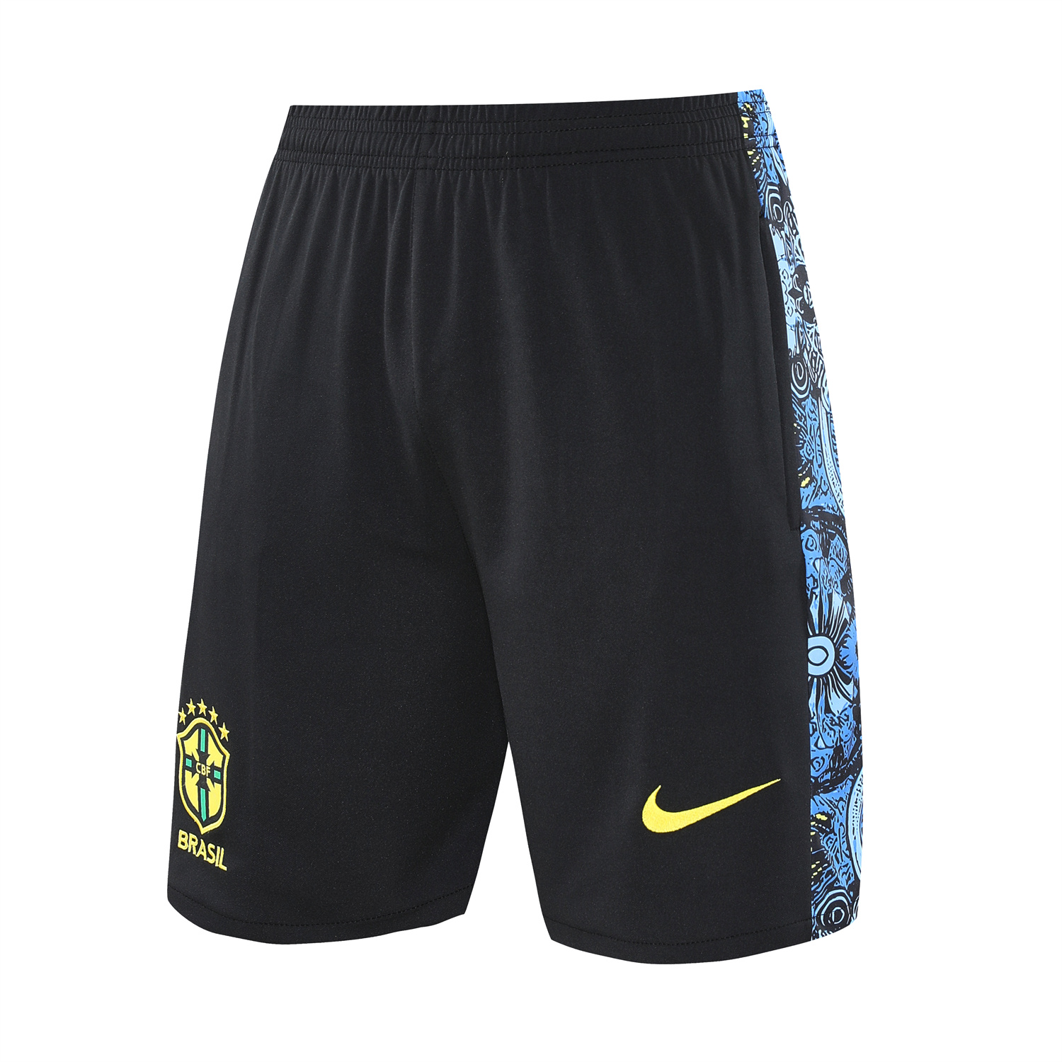 AlphaJersey-Brazil 25-26 Blue Jesus Statue Short-Sleeve Training Set - Blue Top & Black Shorts