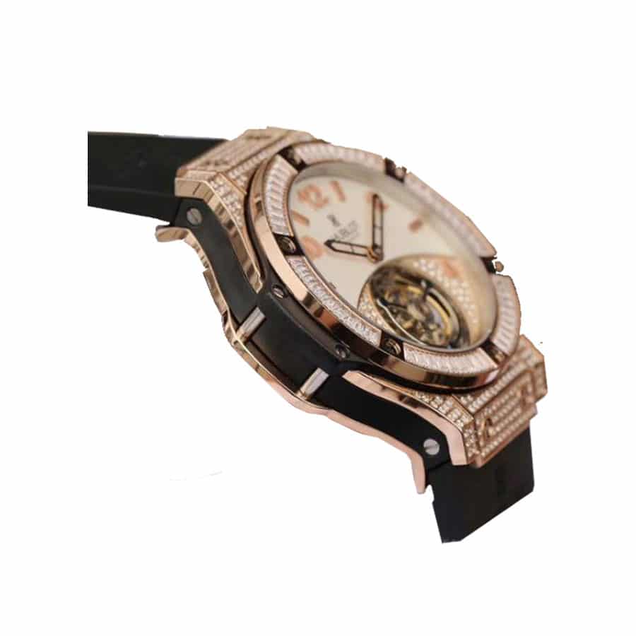 hublot classic fusion tourbillon best edition with diamond rose gold replica 1