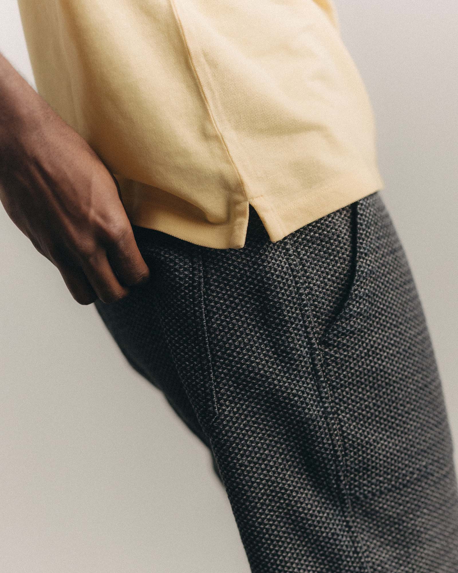 The Breakwater Pant in Charcoal Sashiko | Modern Menswear by yycbvcnbmmnbm