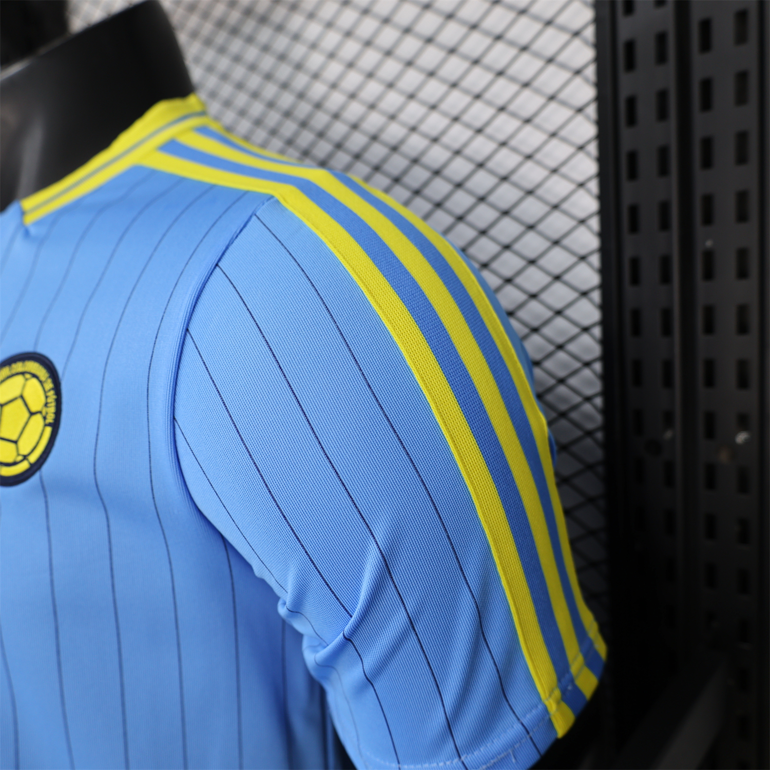 AlphaJersey-Colombia 2026 Terrace Icon Retro Casual Style Blue Jersey - Player Version