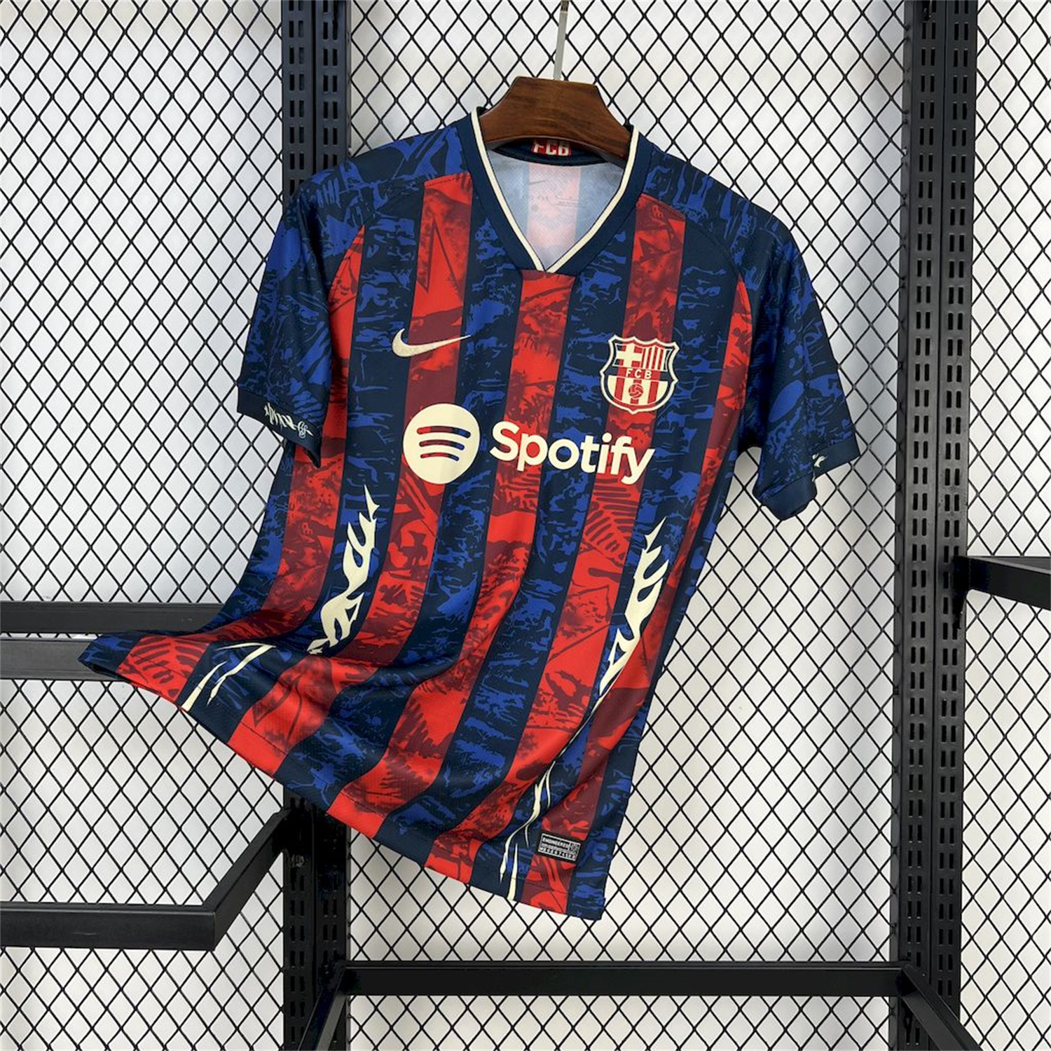 AlphaJersey-Barcelona 25-26 Red & Blue Random Graffiti Pattern Jersey - Fans Version