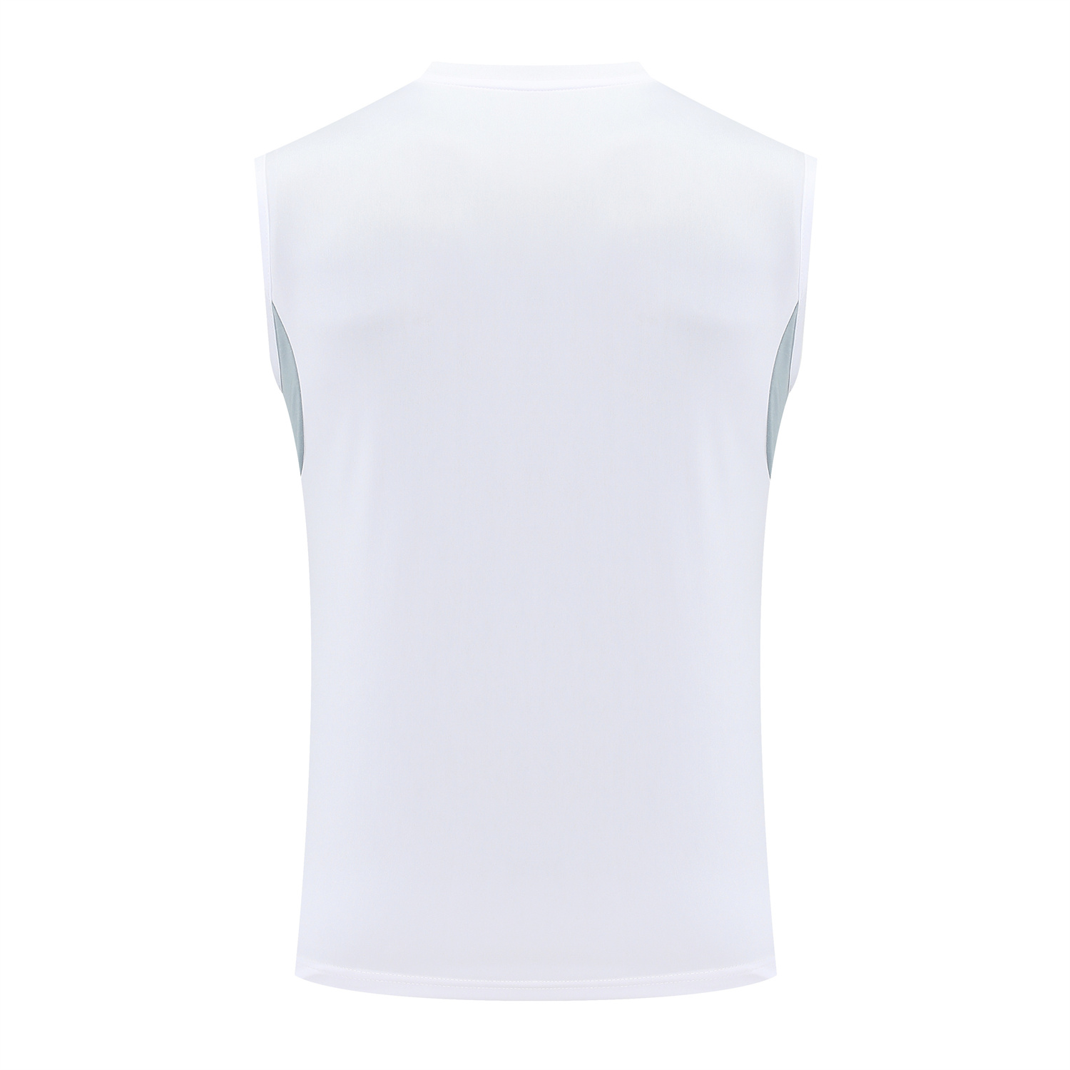 AlphaJersey-Real Madrid 25-26 Vest Training Set - Grey And White Vest & Black Shorts