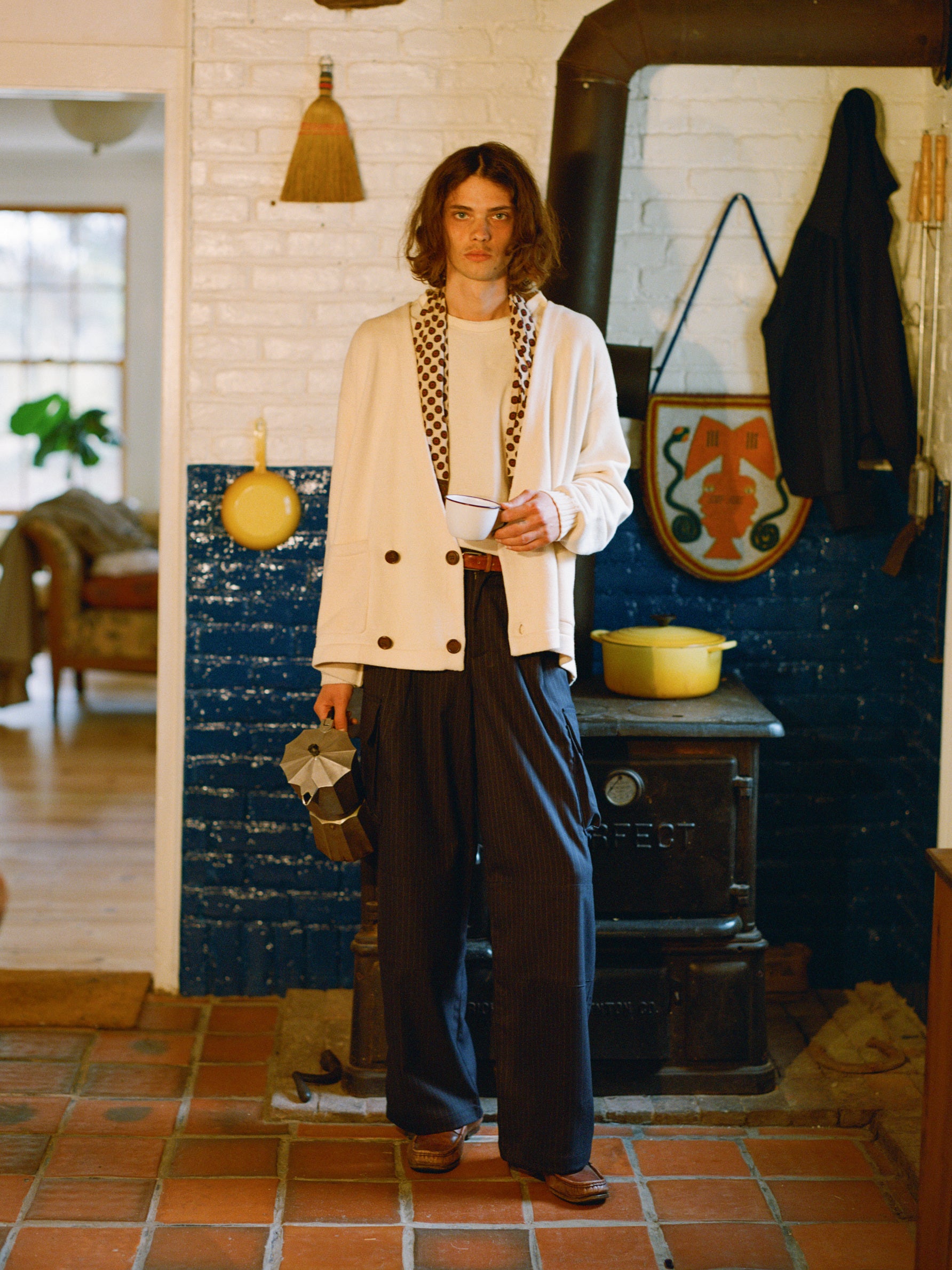 Hava Pinstripe Pleated Cargo Trousers | Modern Menswear by yycbvcnbmmnbm