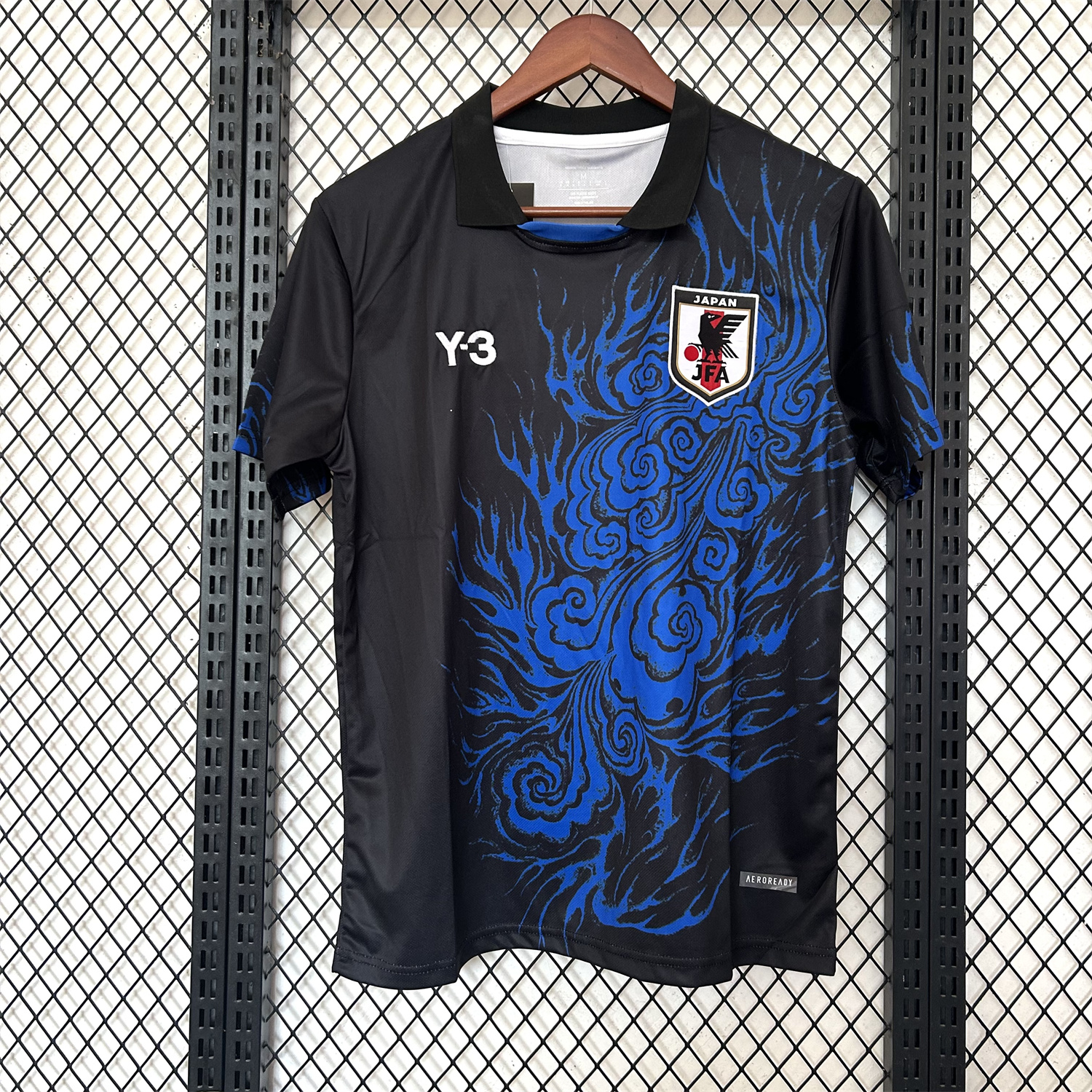 AlphaJersey-Japan 25-26 Y-3 Blue Flame Black Special Jersey - Fans Version